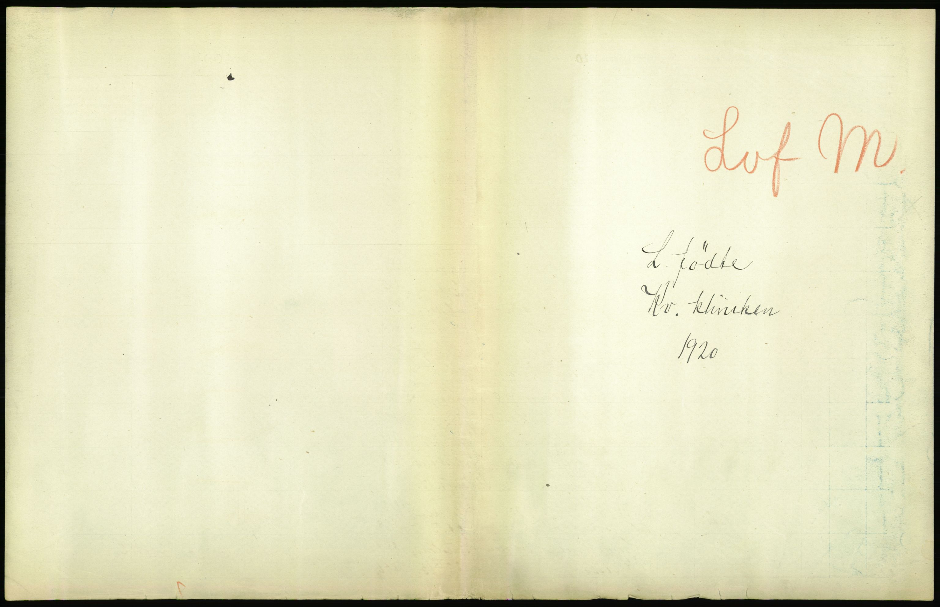 Statistisk sentralbyrå, Sosiodemografiske emner, Befolkning, AV/RA-S-2228/D/Df/Dfb/Dfbj/L0008: Kristiania: Levendefødte menn og kvinner., 1920, p. 323