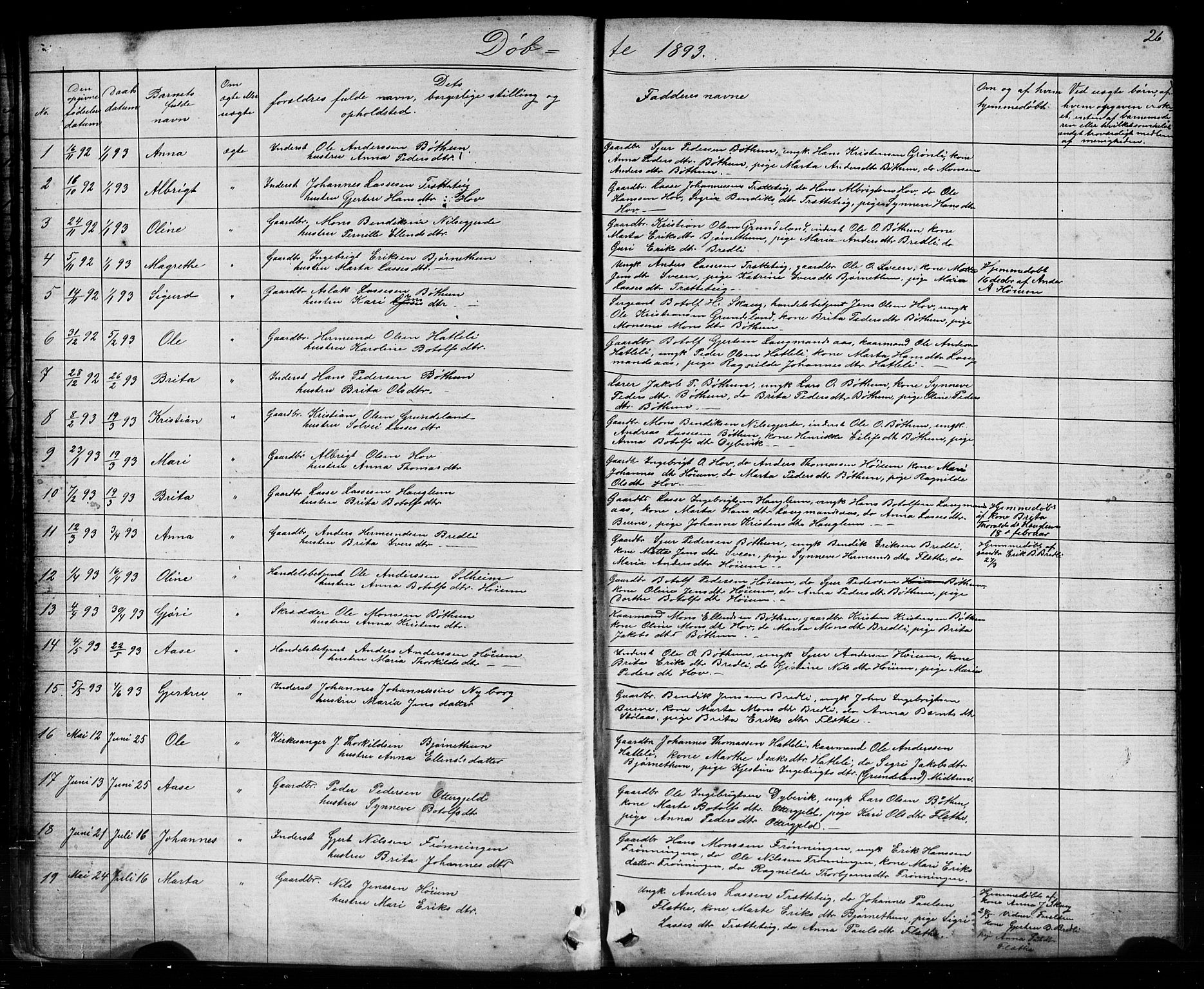 Leikanger sokneprestembete, SAB/A-81001: Parish register (copy) no. B 1, 1873-1908, p. 26