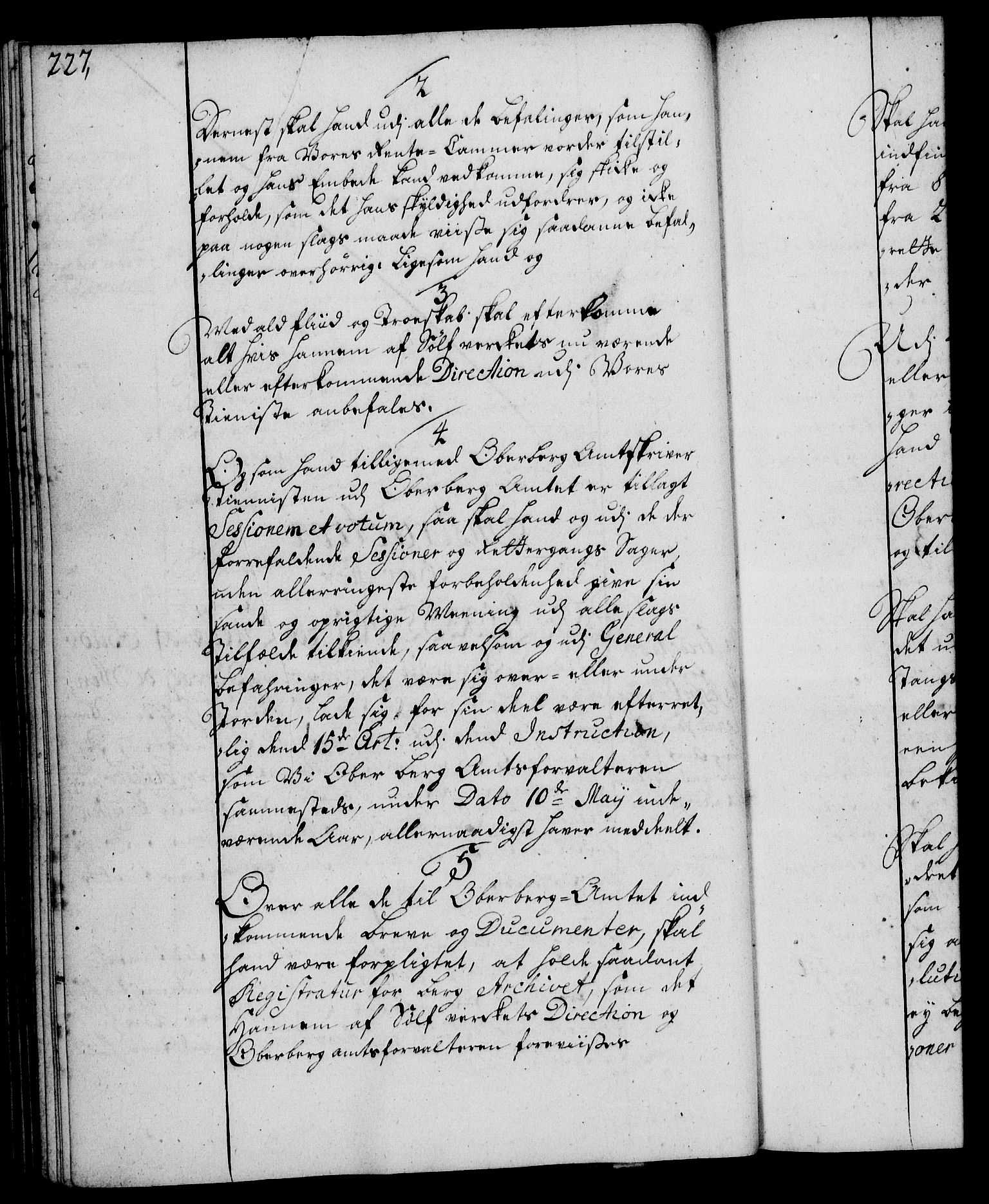 Rentekammeret, Kammerkanselliet, RA/EA-3111/G/Gg/Ggi/L0002: Norsk instruksjonsprotokoll med register (merket RK 53.35), 1729-1751, p. 227