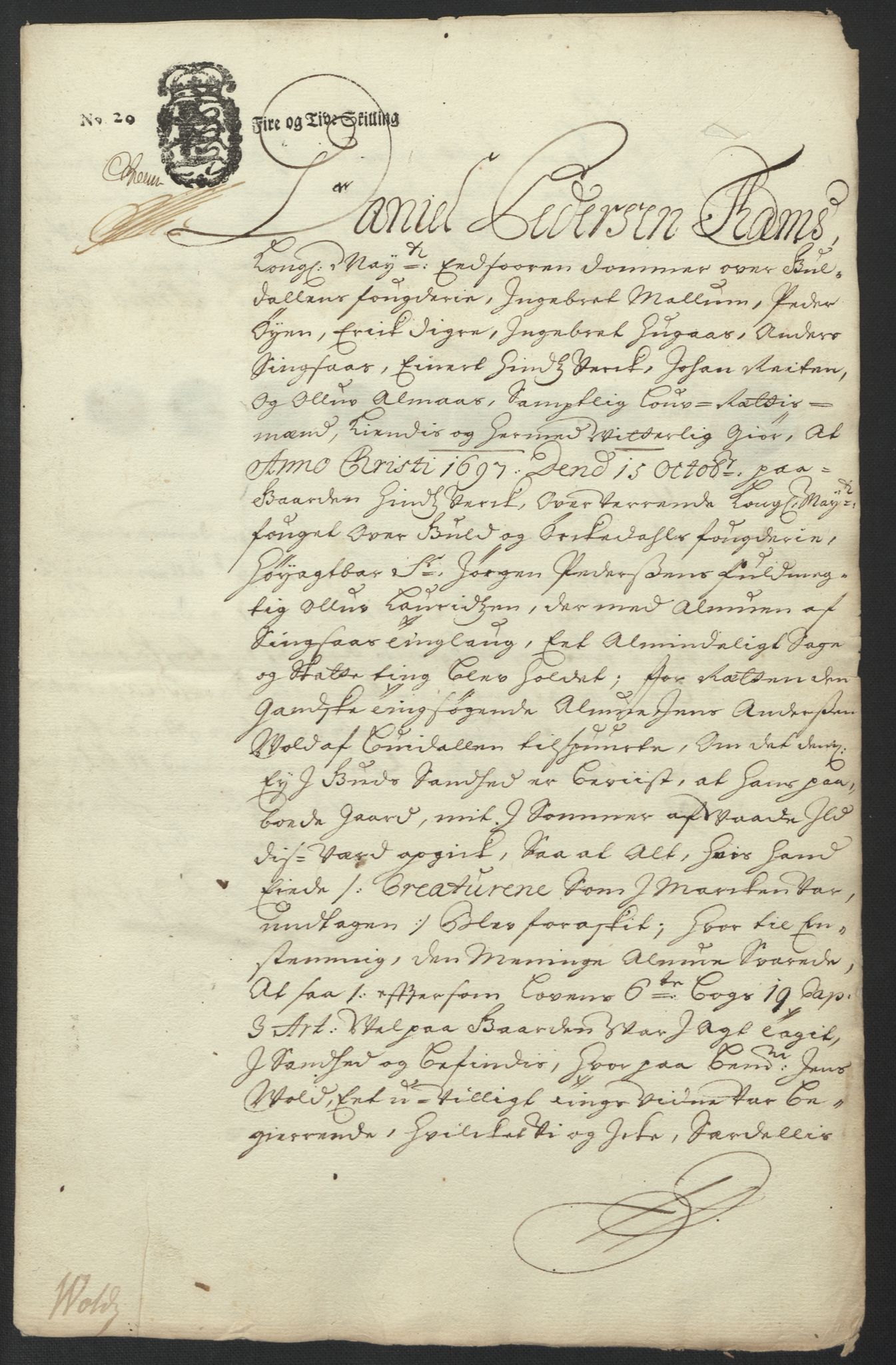 Rentekammeret inntil 1814, Reviderte regnskaper, Fogderegnskap, AV/RA-EA-4092/R60/L3948: Fogderegnskap Orkdal og Gauldal, 1698, p. 421