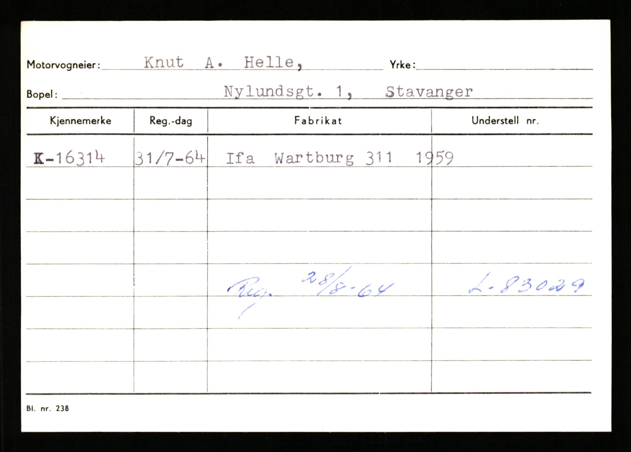 Stavanger trafikkstasjon, AV/SAST-A-101942/0/G/L0004: Registreringsnummer: 15497 - 22957, 1930-1971, p. 427