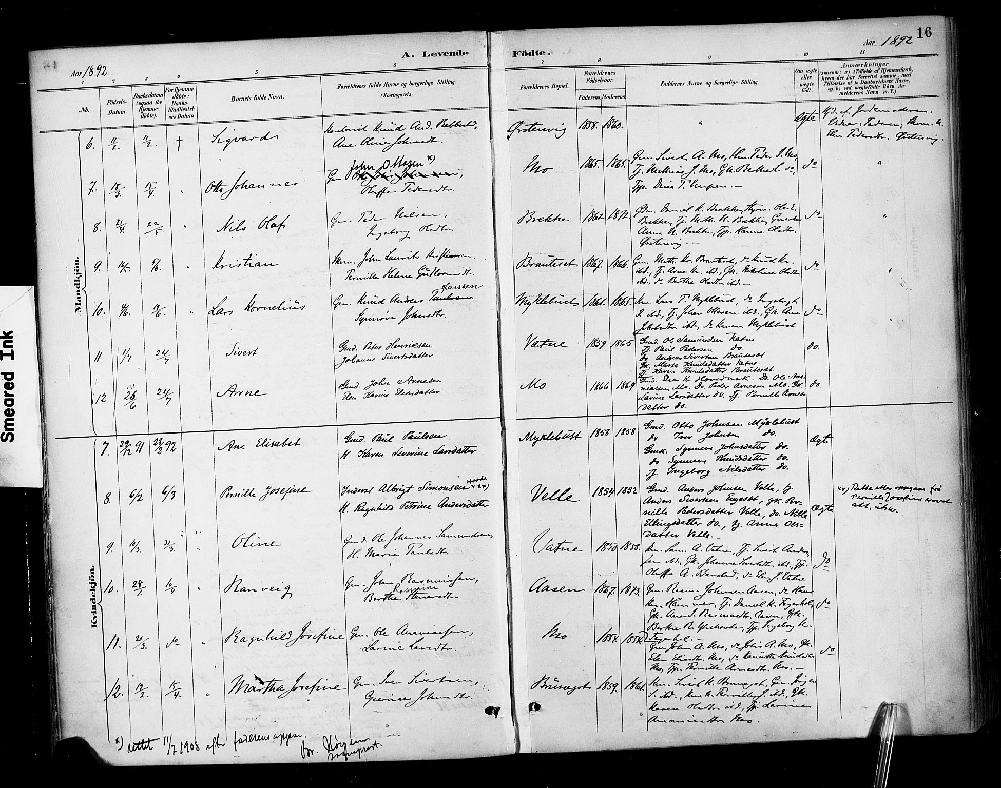 Ministerialprotokoller, klokkerbøker og fødselsregistre - Møre og Romsdal, AV/SAT-A-1454/513/L0177: Parish register (official) no. 513A04, 1890-1906, p. 16