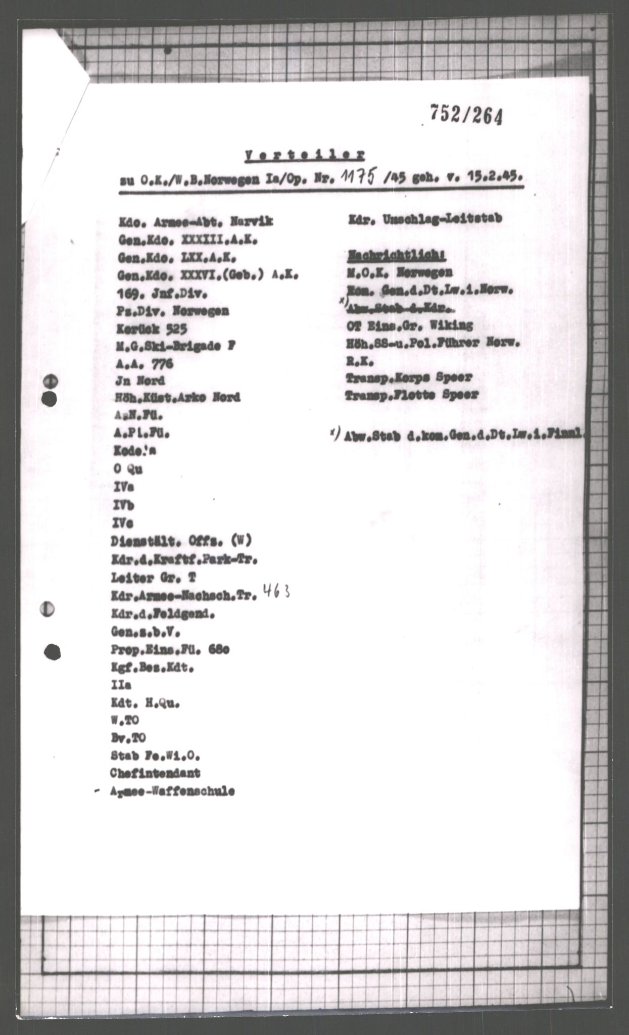 Forsvarets Overkommando. 2 kontor. Arkiv 11.4. Spredte tyske arkivsaker, AV/RA-RAFA-7031/D/Dar/Dara/L0003: Krigsdagbøker for 20. Gebirgs-Armee-Oberkommando (AOK 20), 1945, p. 88