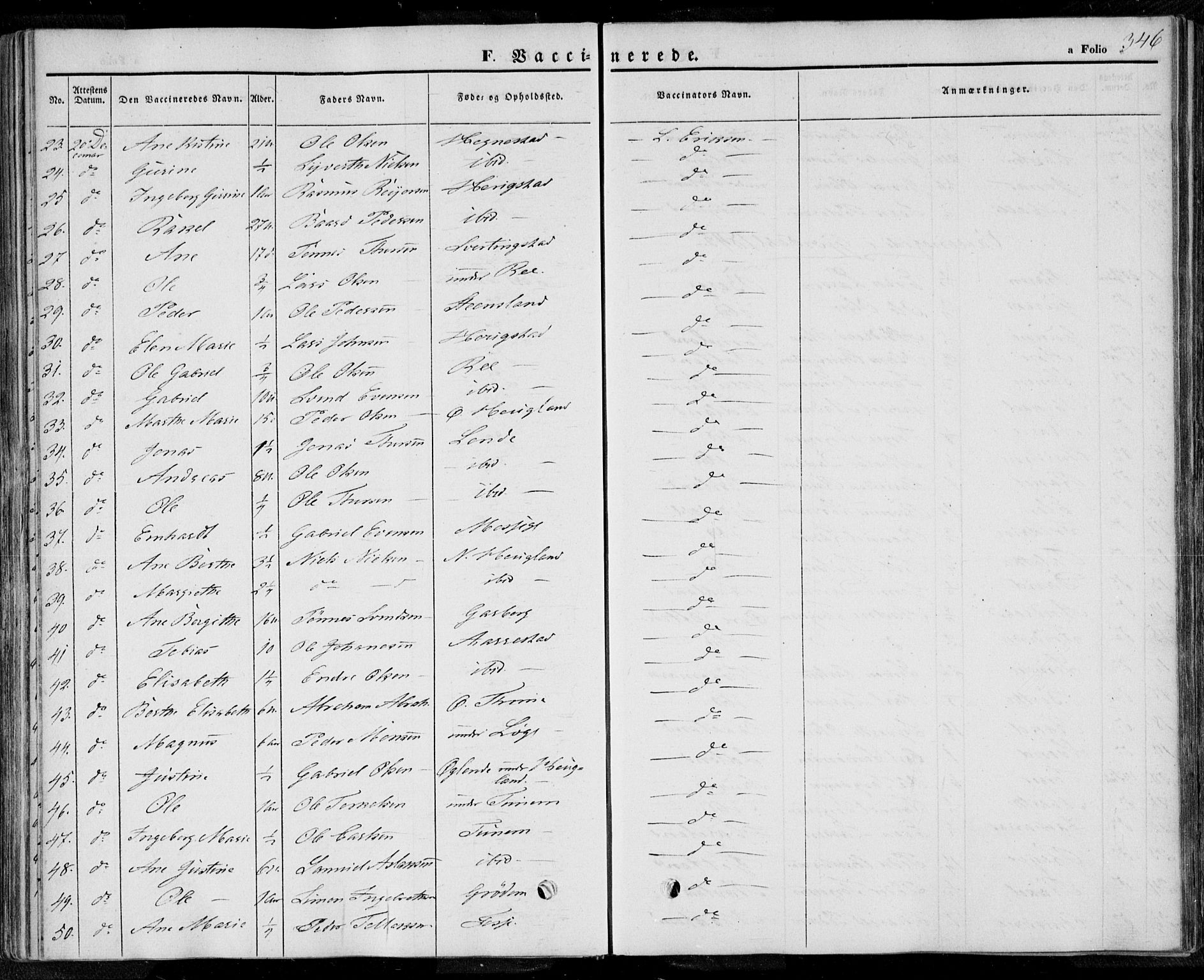 Lye sokneprestkontor, AV/SAST-A-101794/001/30BA/L0006: Parish register (official) no. A 5.2, 1842-1855, p. 345