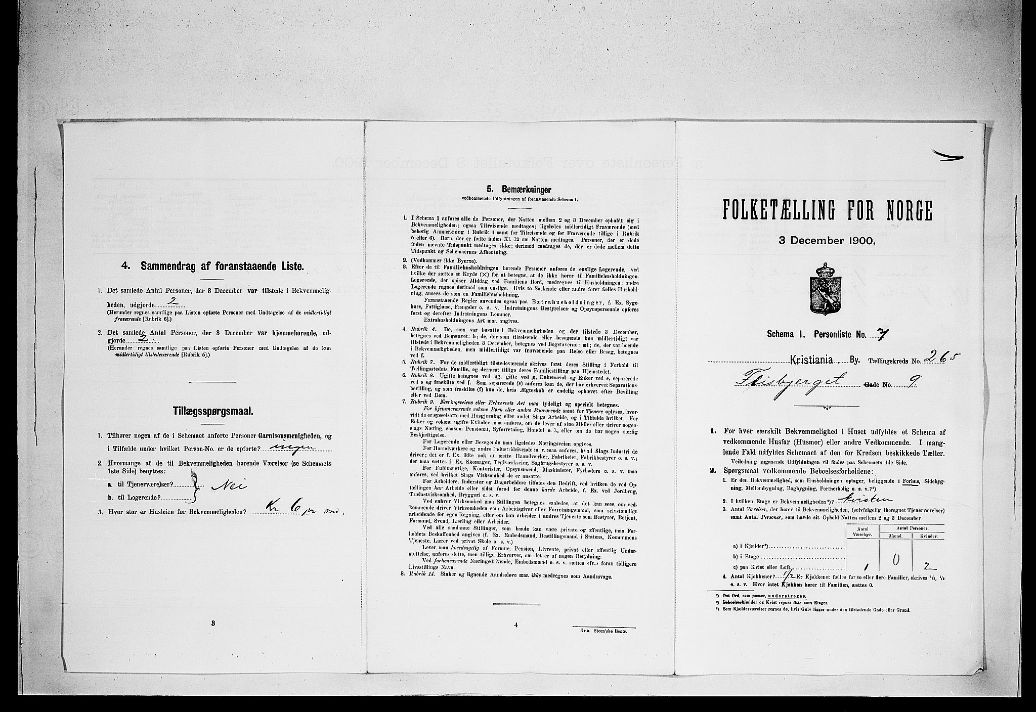 SAO, 1900 census for Kristiania, 1900, p. 23566