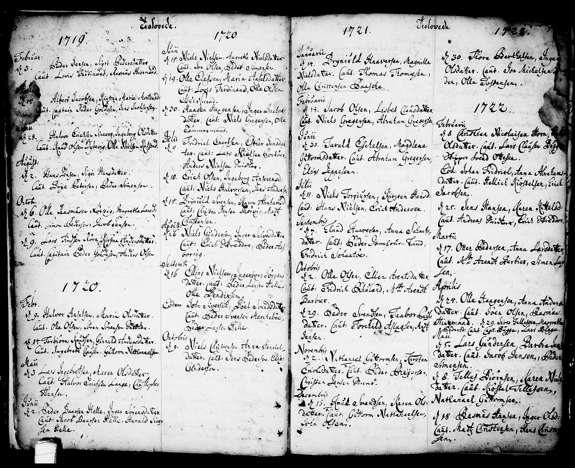 Kragerø kirkebøker, SAKO/A-278/F/Fa/L0001: Parish register (official) no. 1, 1702-1766, p. 6-7