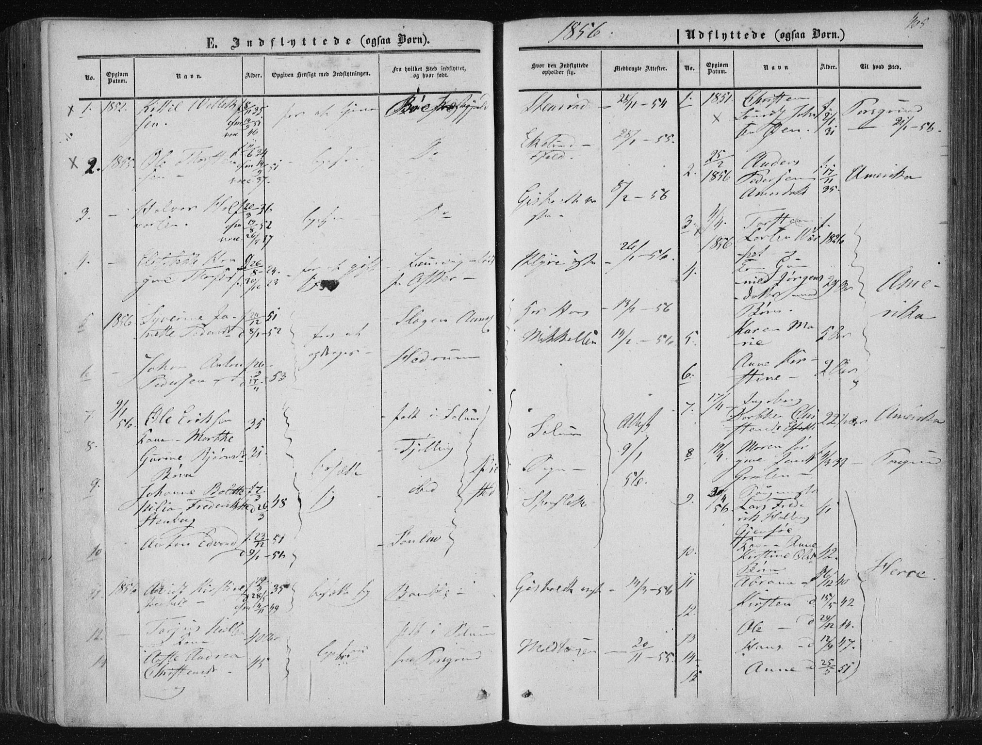 Solum kirkebøker, SAKO/A-306/F/Fa/L0007: Parish register (official) no. I 7, 1856-1864, p. 405
