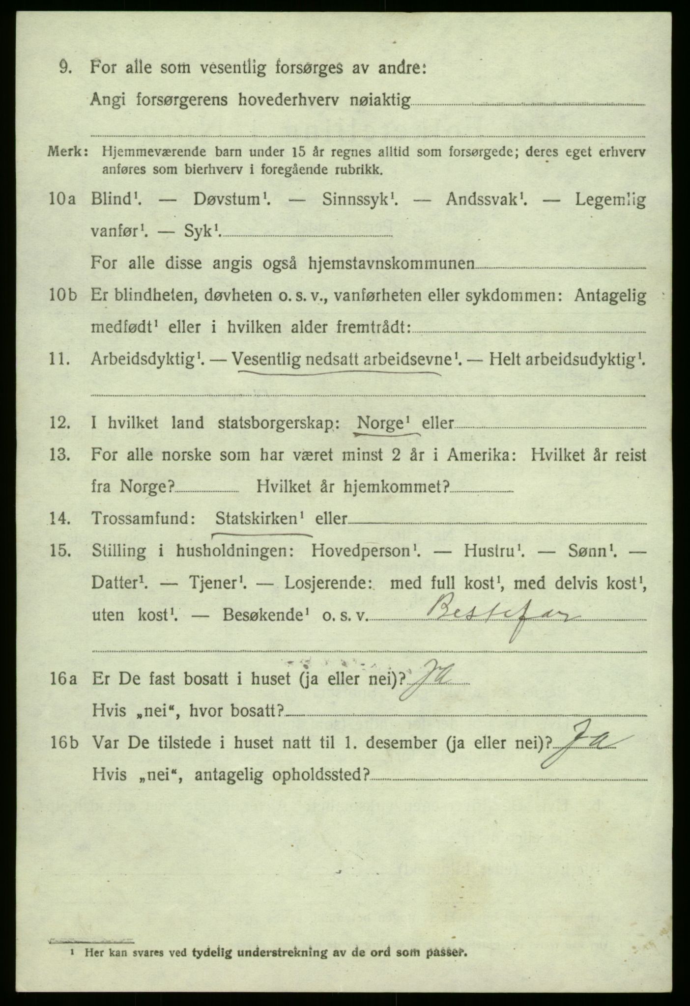 SAB, 1920 census for Solund, 1920, p. 3241