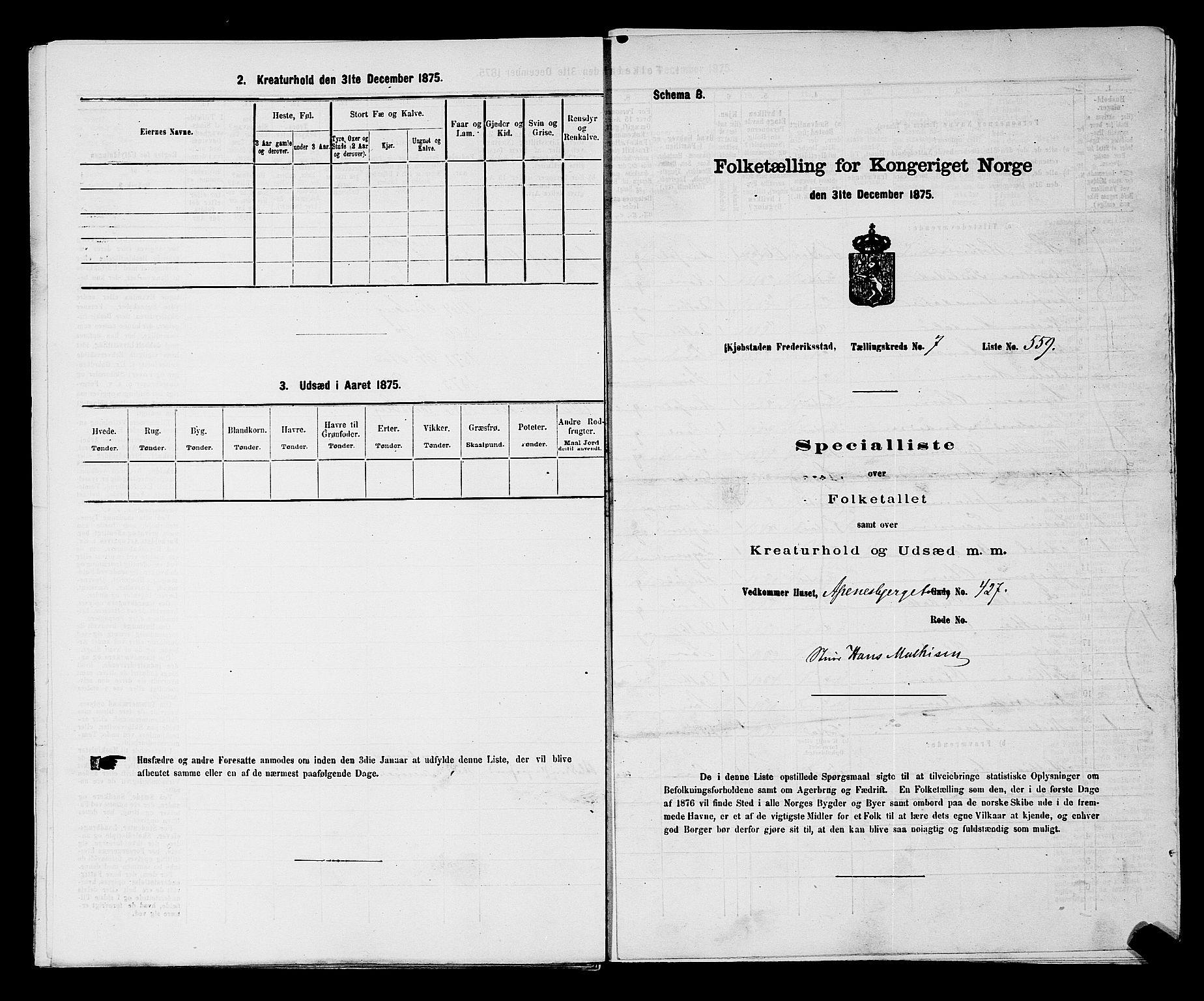 RA, 1875 census for 0103B Fredrikstad/Fredrikstad, 1875, p. 1281