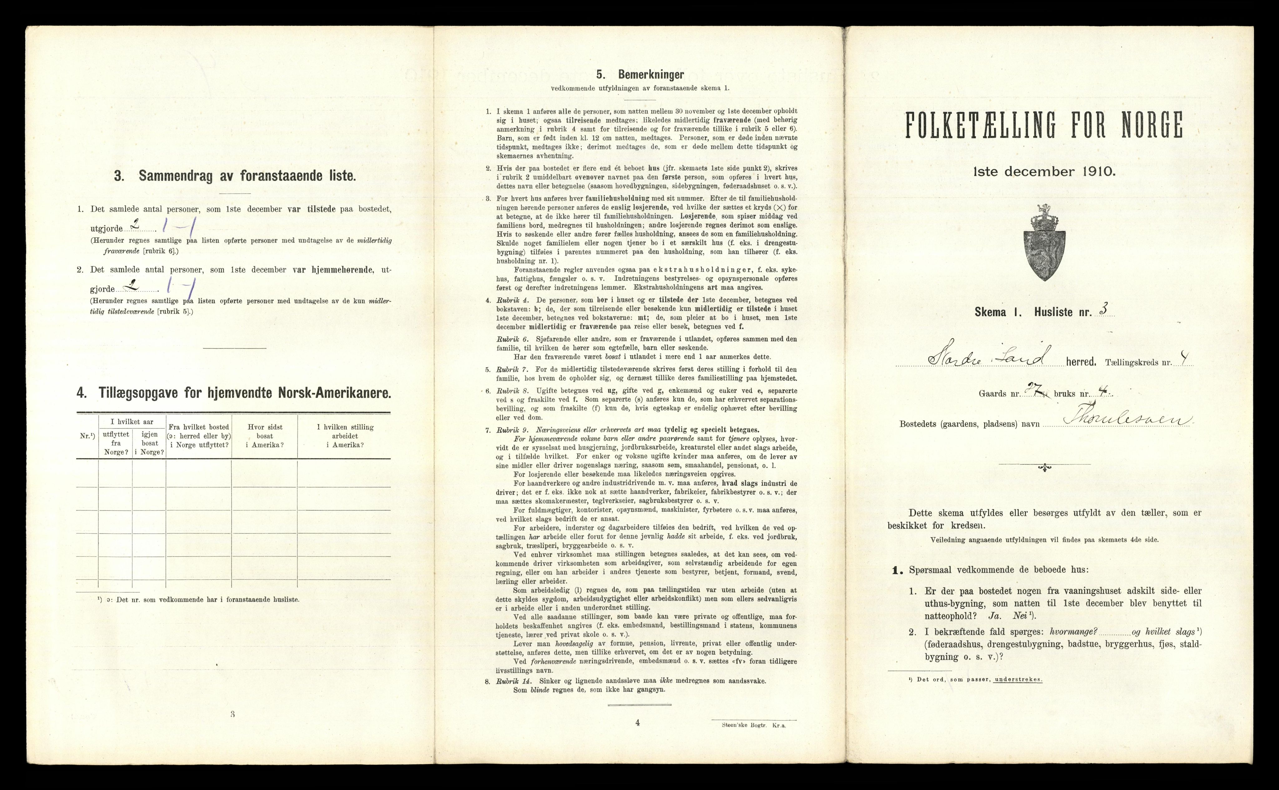 RA, 1910 census for Nordre Land, 1910, p. 407