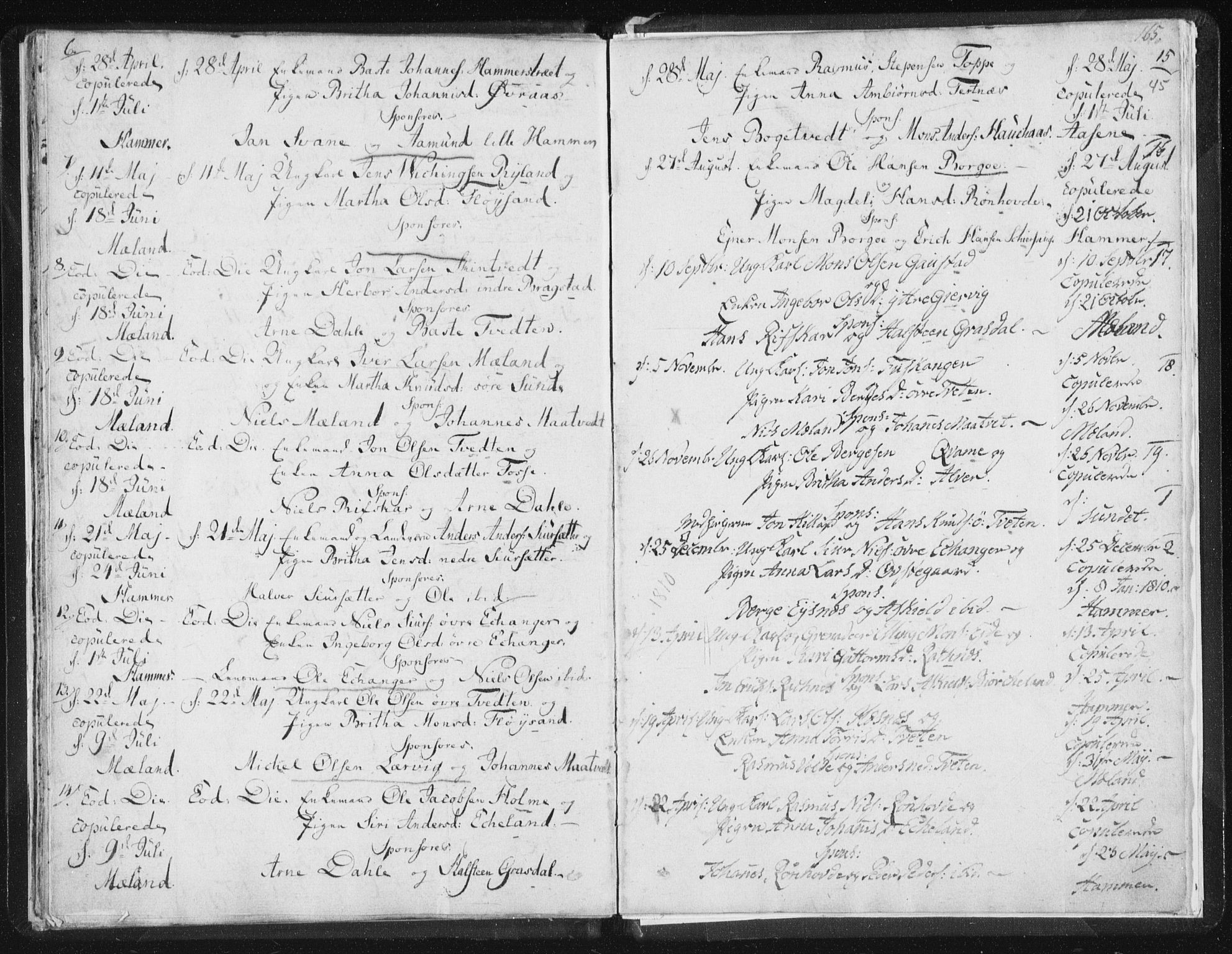 Hamre sokneprestembete, AV/SAB-A-75501/H/Ha/Haa/Haaa/L0009: Parish register (official) no. A 9, 1805-1815, p. 45