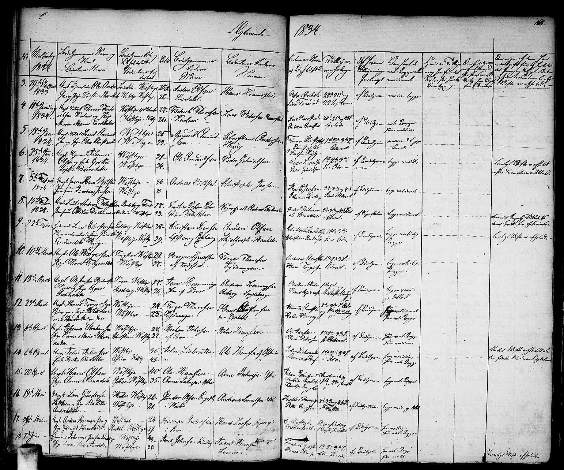 Vestby prestekontor Kirkebøker, SAO/A-10893/F/Fa/L0006: Parish register (official) no. I 6, 1827-1849, p. 168