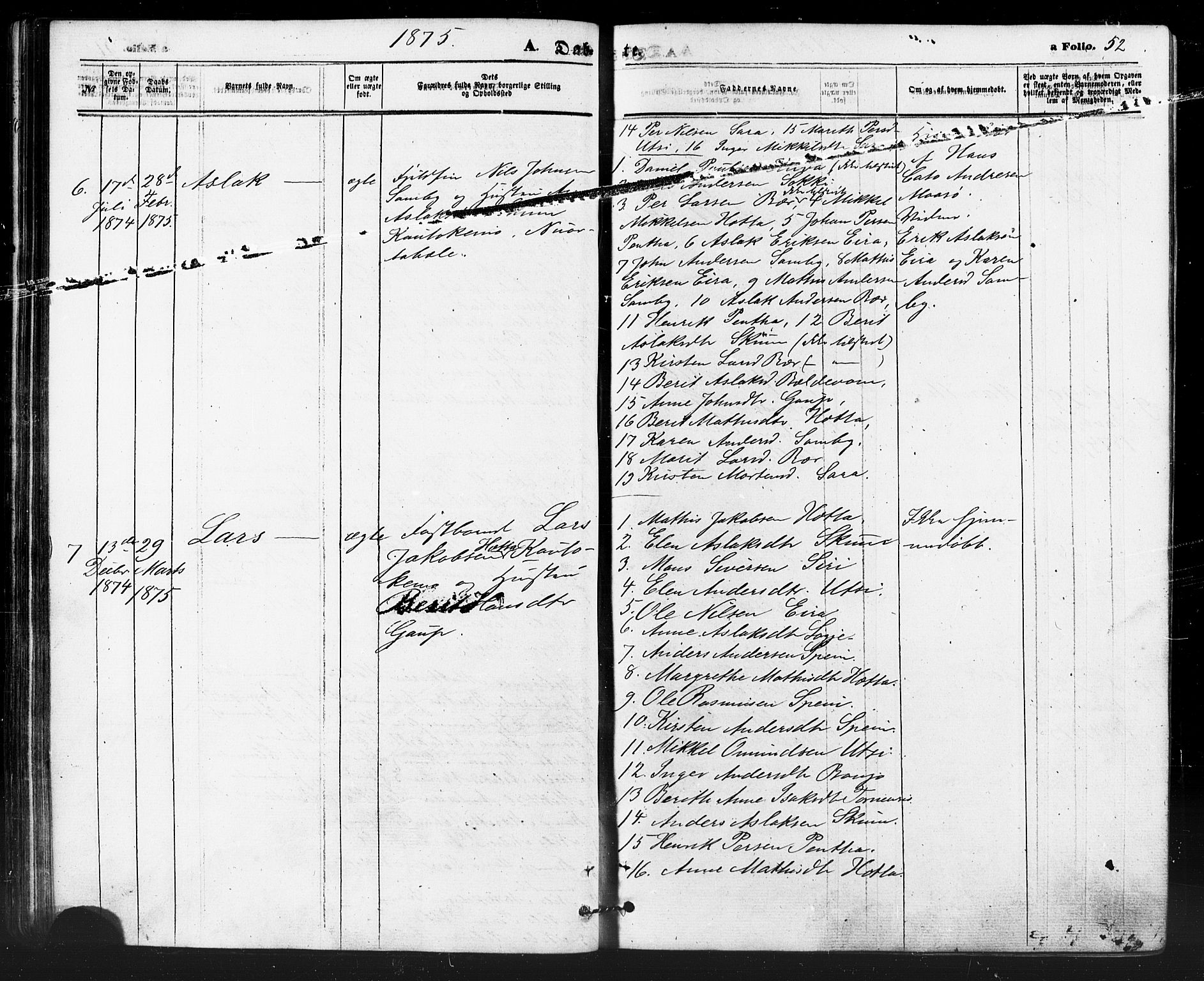 Kautokeino sokneprestembete, SATØ/S-1340/H/Ha/L0003.kirke: Parish register (official) no. 3, 1862-1879, p. 52
