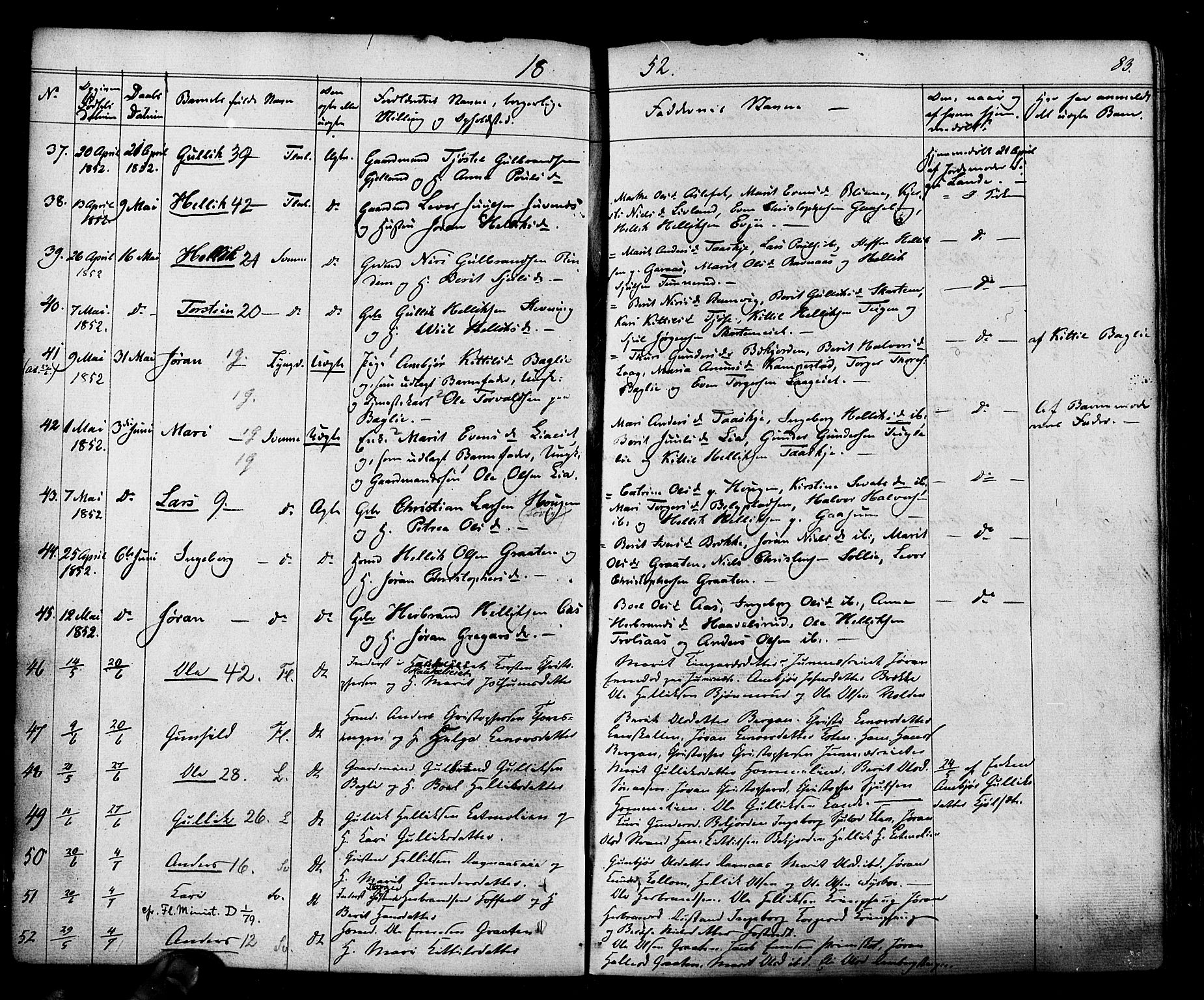 Flesberg kirkebøker, AV/SAKO-A-18/F/Fa/L0006: Parish register (official) no. I 6, 1834-1860, p. 83