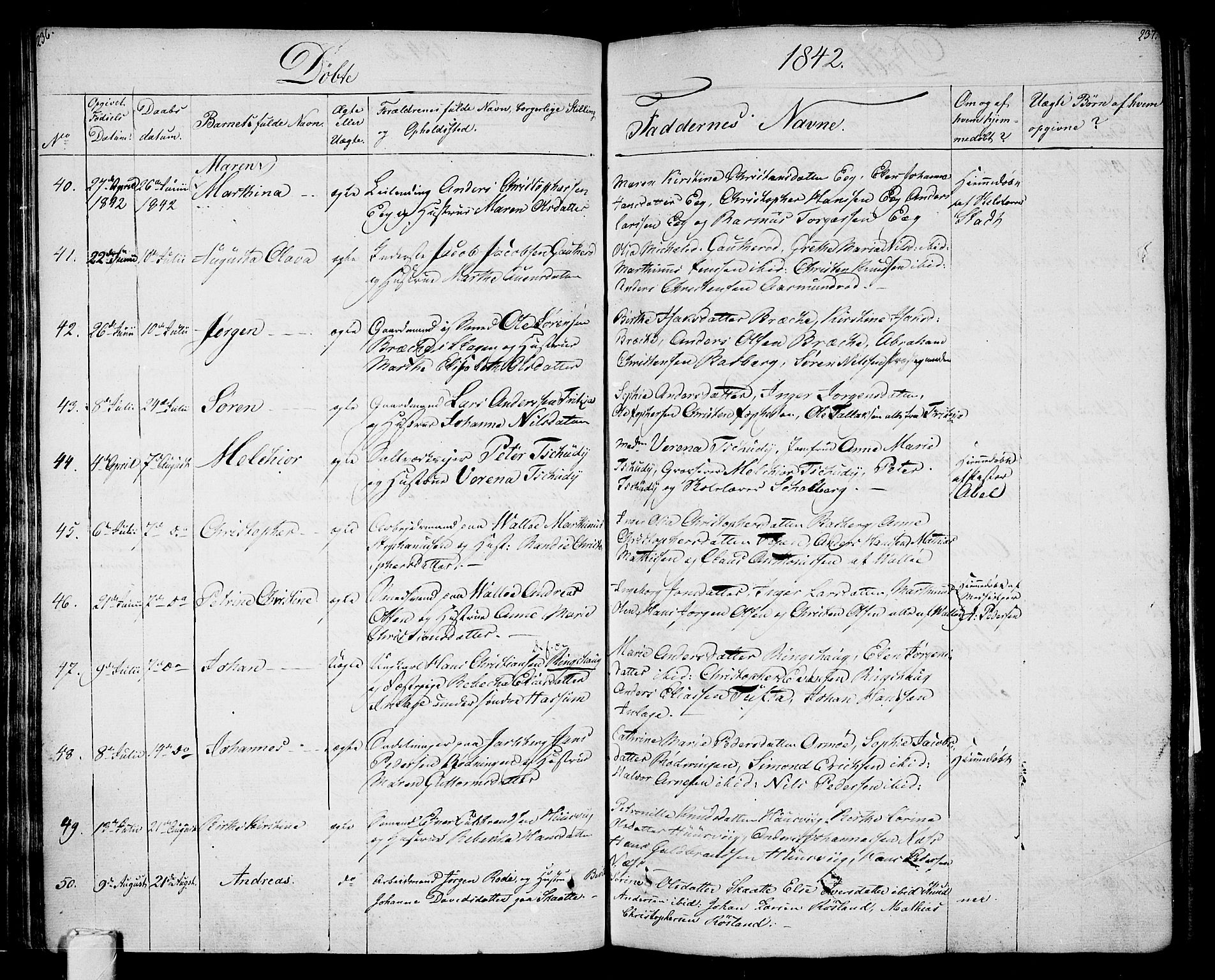 Sem kirkebøker, SAKO/A-5/F/Fa/L0005: Parish register (official) no. I 5, 1825-1842, p. 236-237