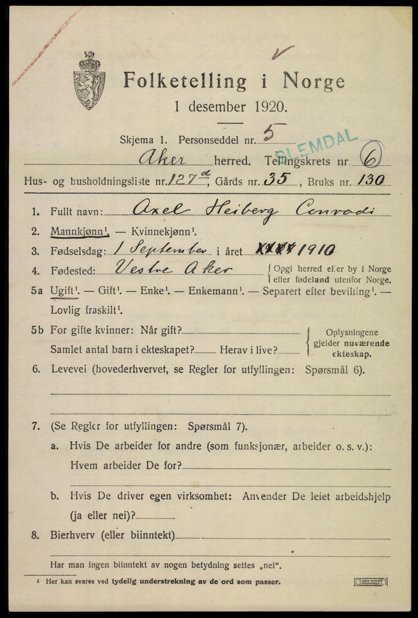 SAO, 1920 census for Aker, 1920, p. 36902