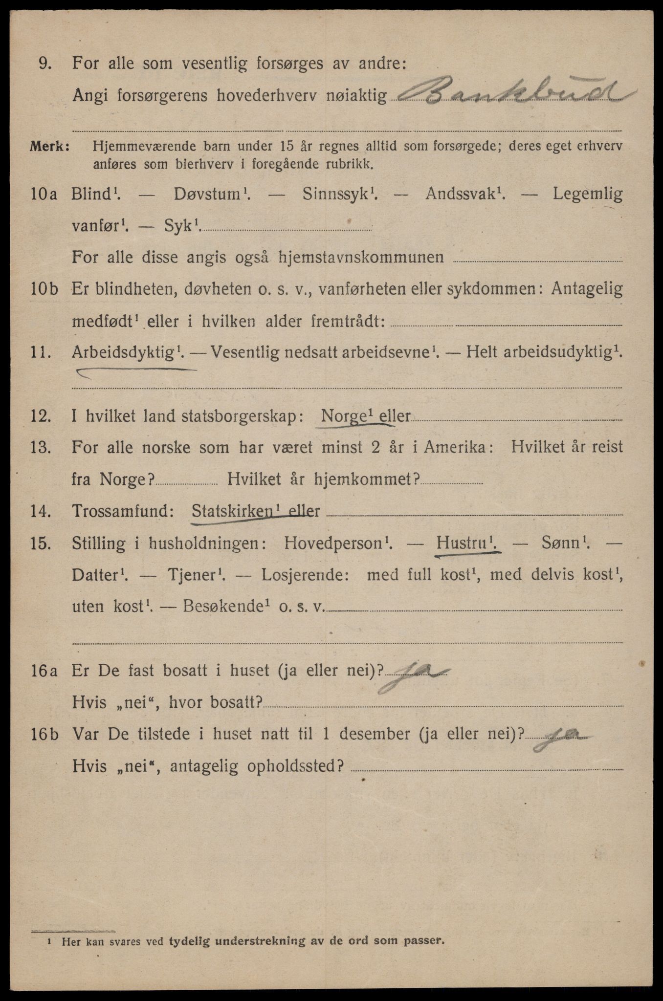 SAT, 1920 census for Trondheim, 1920, p. 70059