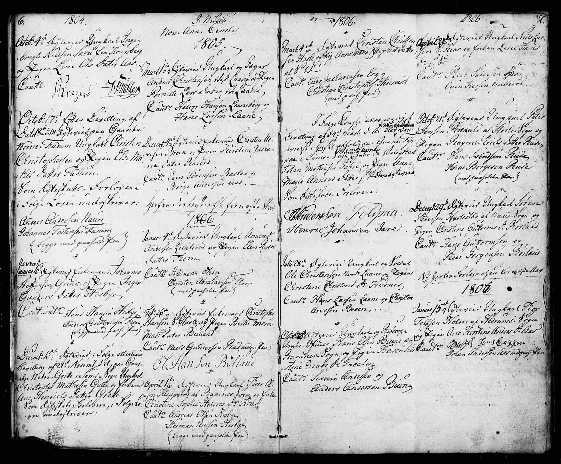 Sem kirkebøker, AV/SAKO-A-5/F/Fa/L0003: Parish register (official) no. I 3, 1799-1814, p. 6-7