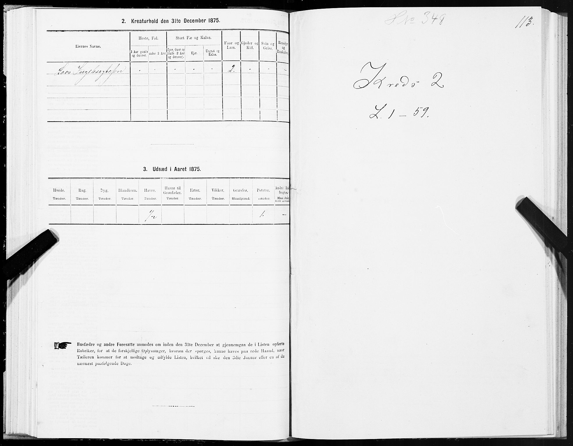 SAT, 1875 census for 1653P Melhus, 1875, p. 8113