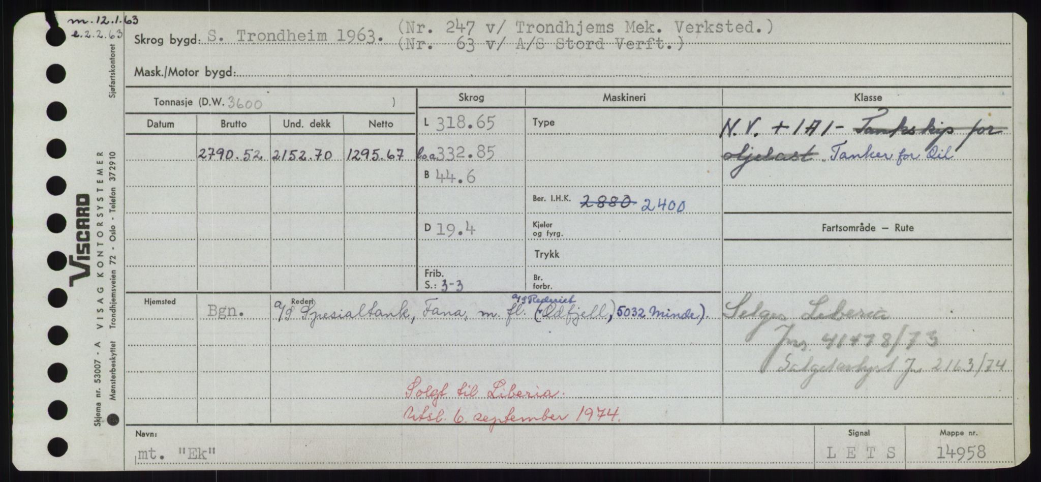 Sjøfartsdirektoratet med forløpere, Skipsmålingen, RA/S-1627/H/Hd/L0009: Fartøy, E, p. 201