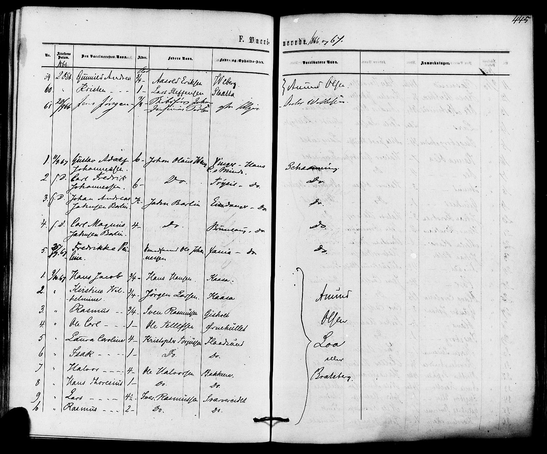Solum kirkebøker, SAKO/A-306/F/Fa/L0008: Parish register (official) no. I 8, 1865-1876, p. 445