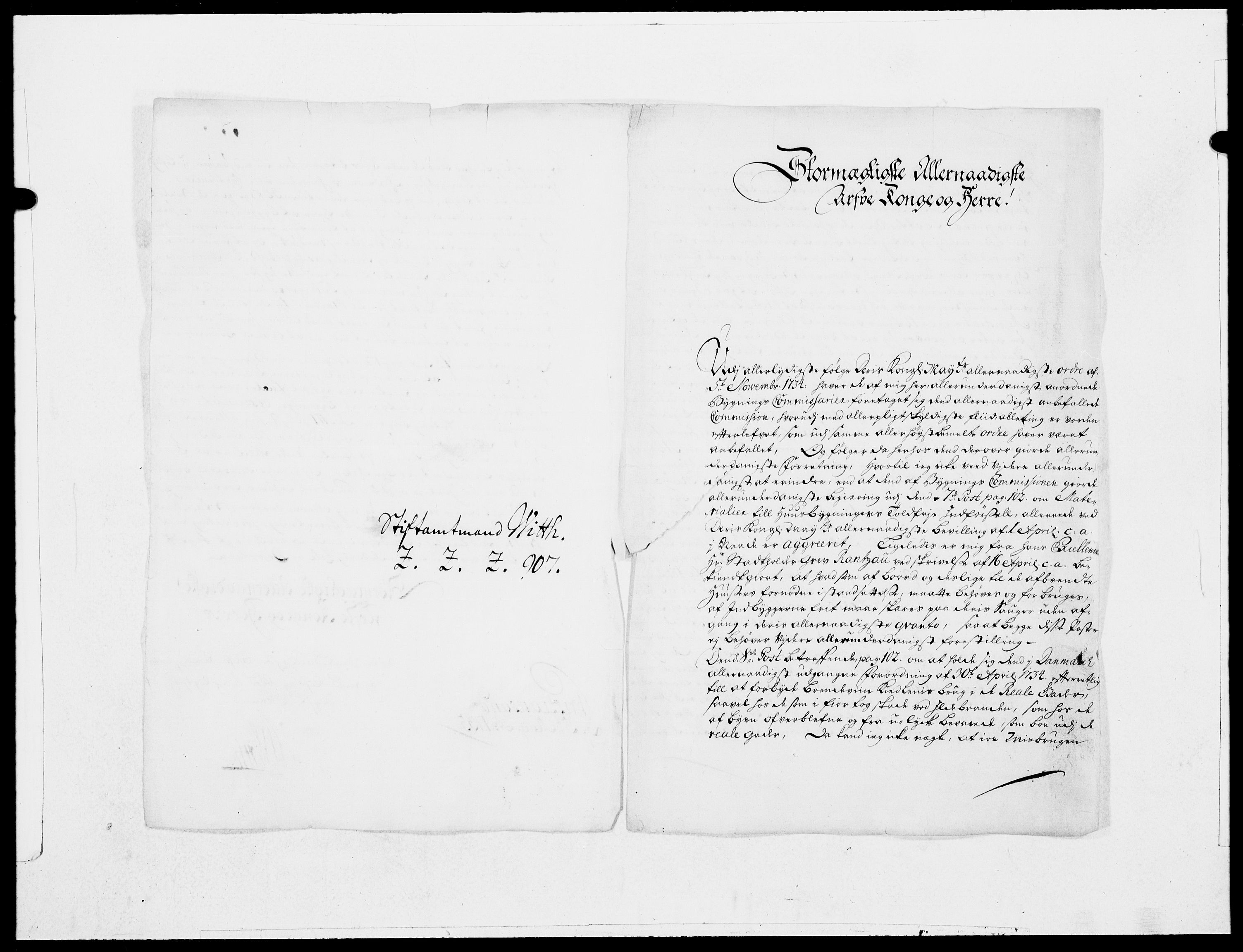 Danske Kanselli 1572-1799, AV/RA-EA-3023/F/Fc/Fcc/Fcca/L0120: Norske innlegg 1572-1799, 1735, p. 2