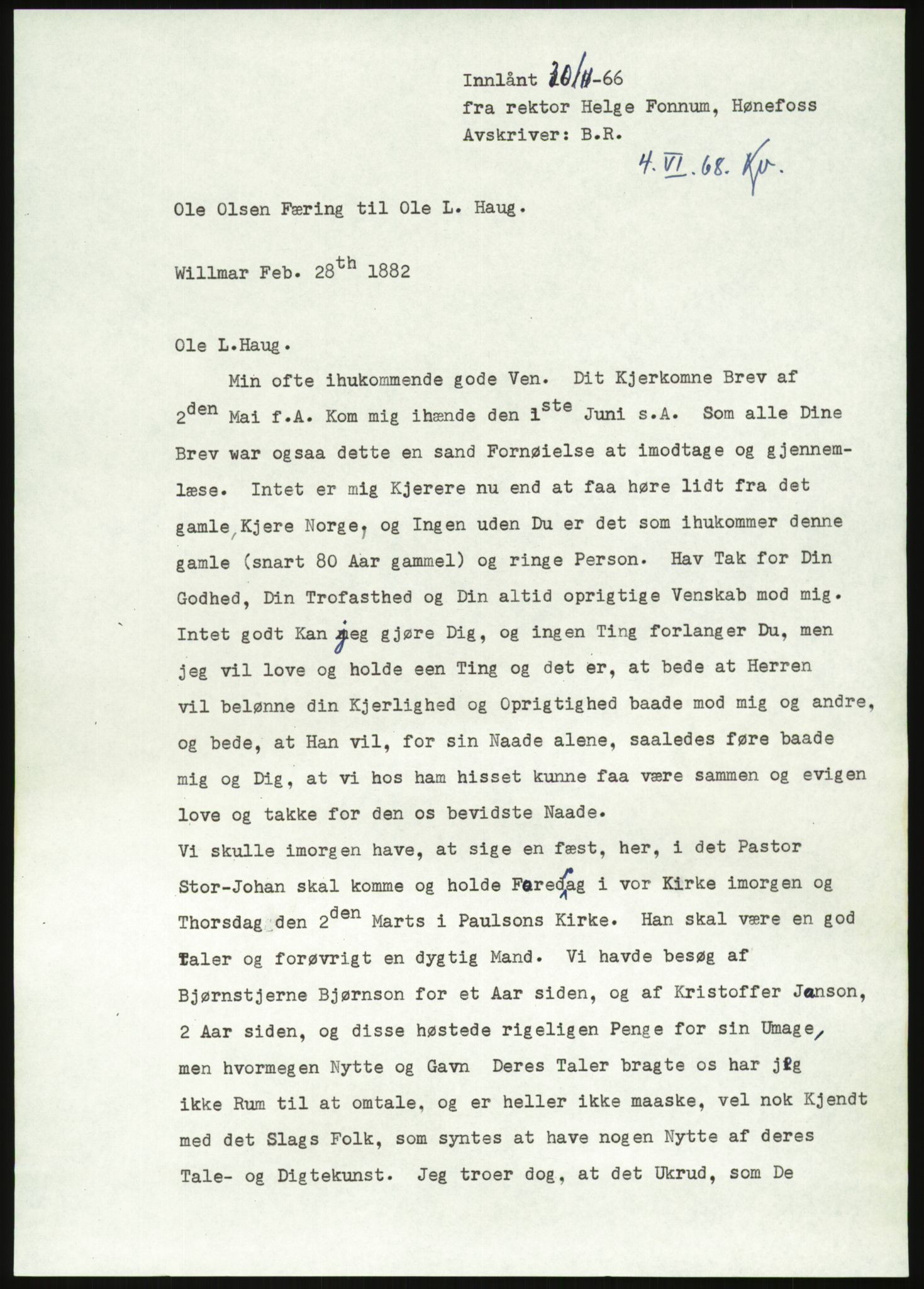 Samlinger til kildeutgivelse, Amerikabrevene, AV/RA-EA-4057/F/L0019: Innlån fra Buskerud: Fonnem - Kristoffersen, 1838-1914, p. 677