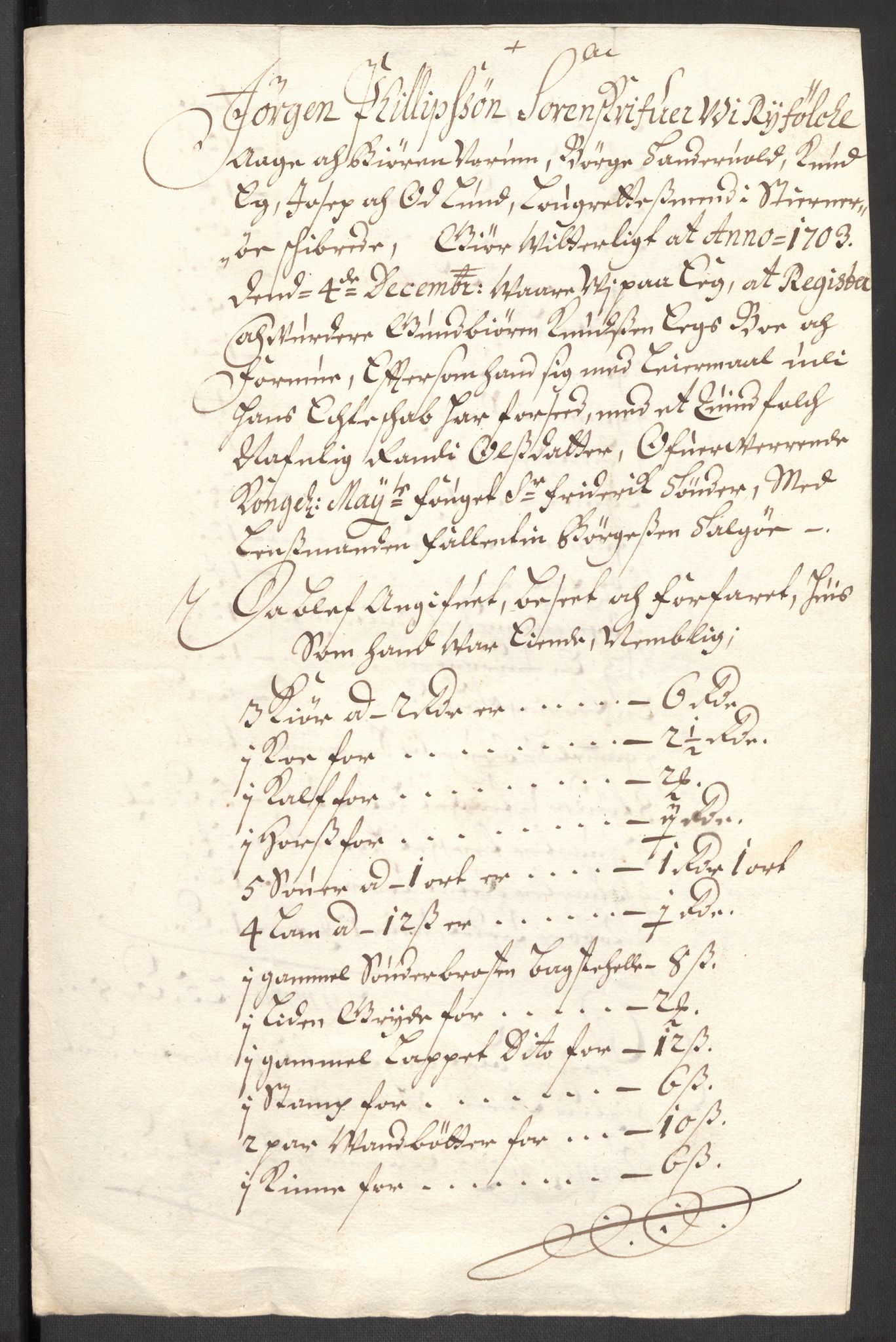 Rentekammeret inntil 1814, Reviderte regnskaper, Fogderegnskap, RA/EA-4092/R47/L2860: Fogderegnskap Ryfylke, 1703-1705, p. 42