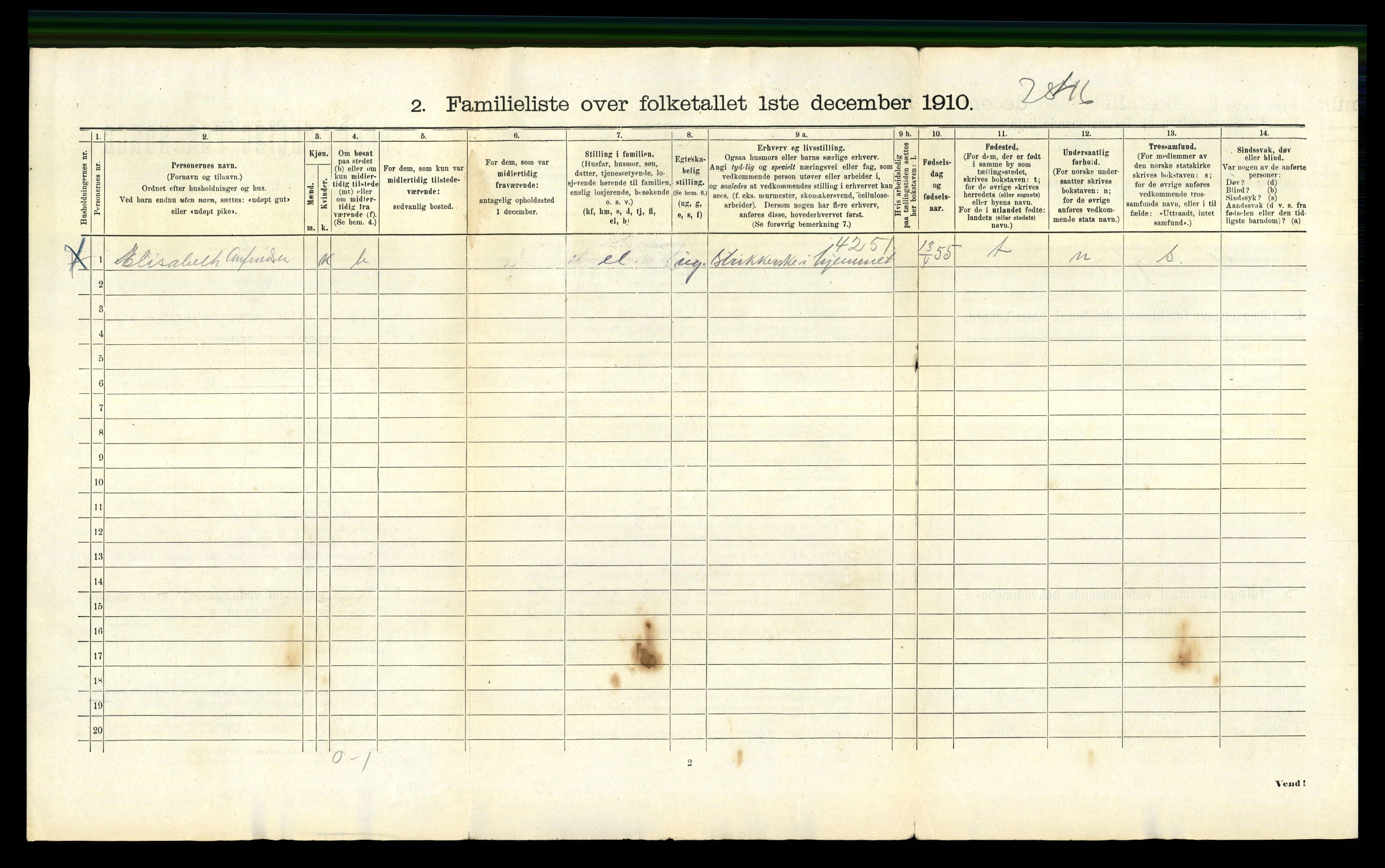 RA, 1910 census for Bergen, 1910, p. 29106