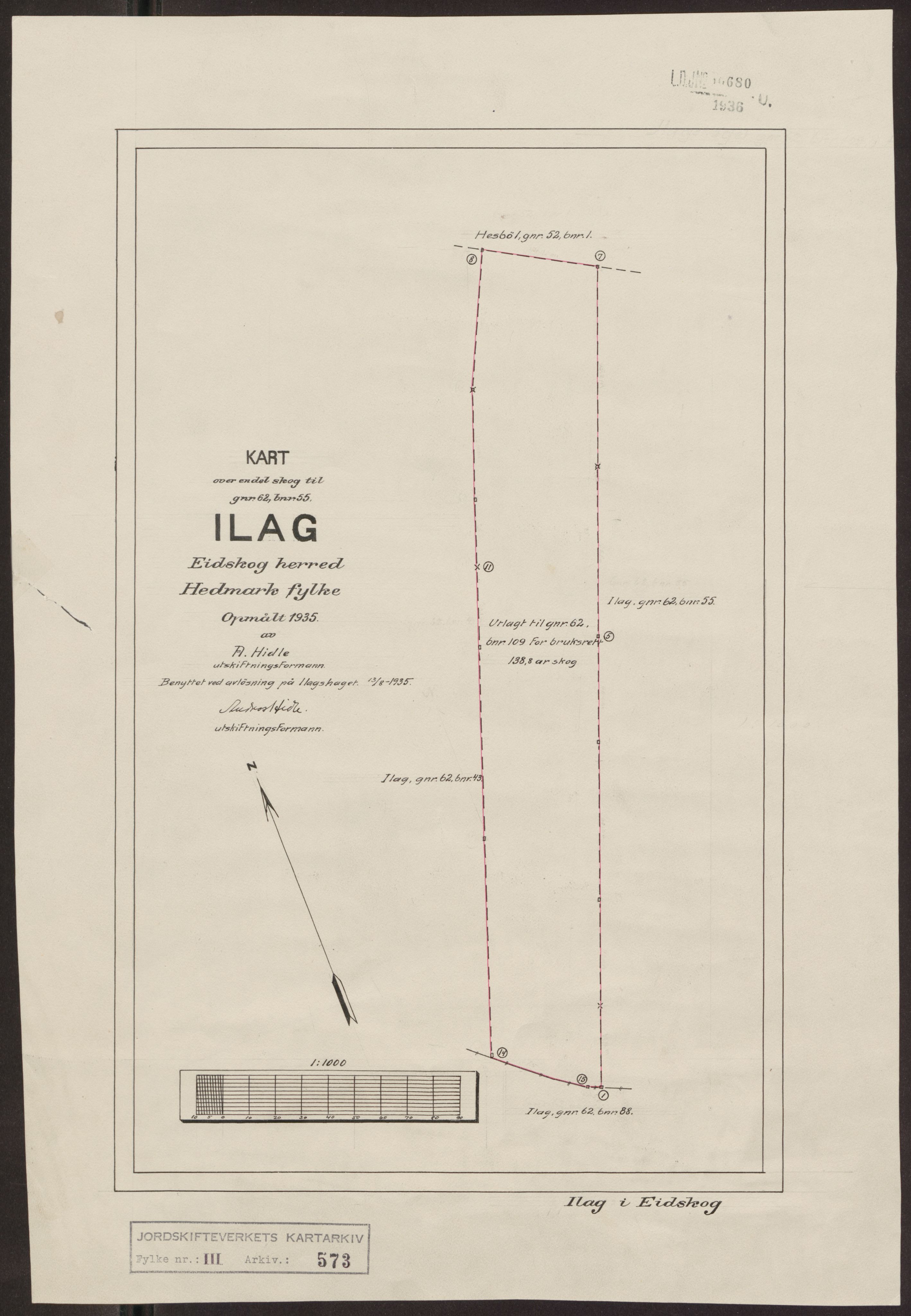 Jordskifteverkets kartarkiv, RA/S-3929/T, 1859-1988, p. 913