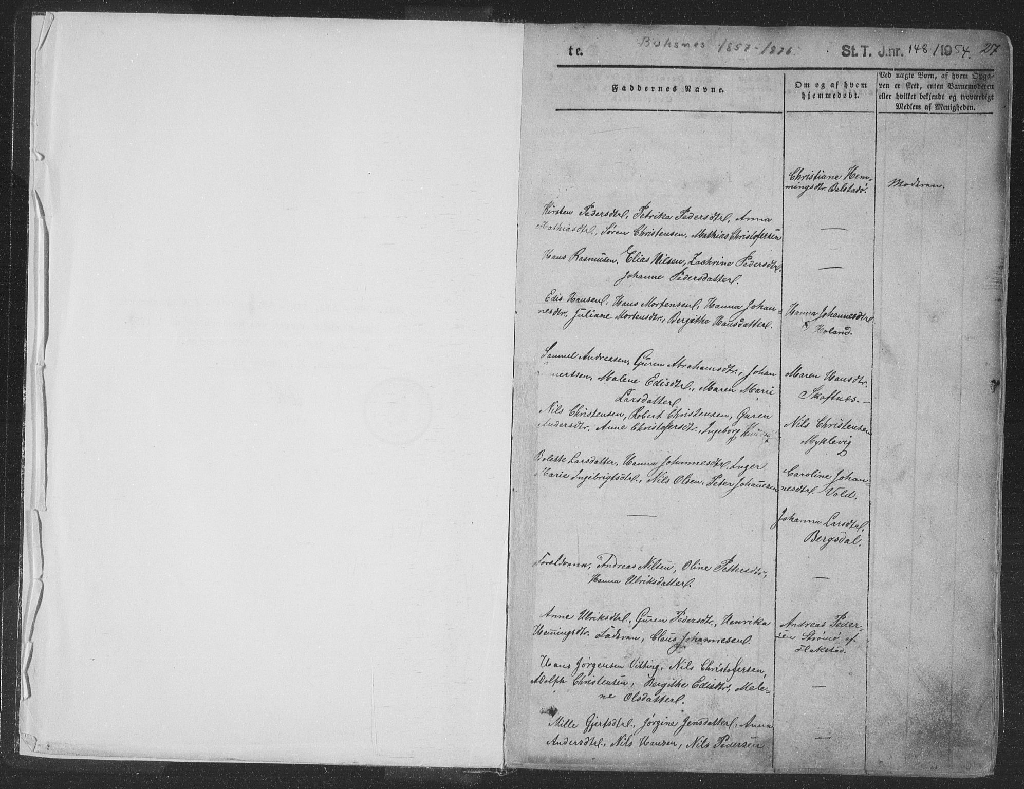 Ministerialprotokoller, klokkerbøker og fødselsregistre - Nordland, SAT/A-1459/881/L1165: Parish register (copy) no. 881C02, 1854-1876, p. 27