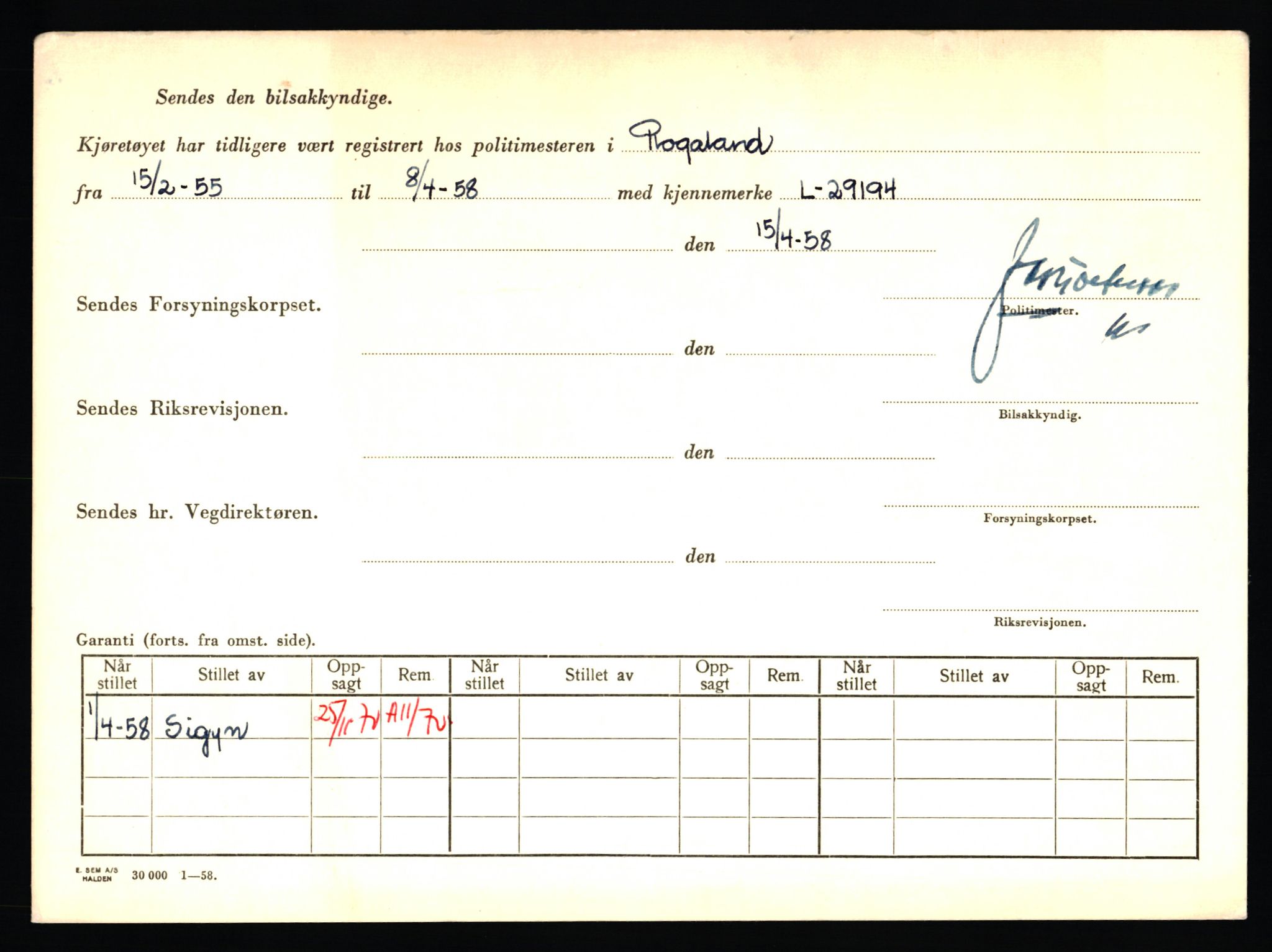 Stavanger trafikkstasjon, AV/SAST-A-101942/0/F/L0012: L-4200 - L-4699, 1930-1971, p. 130