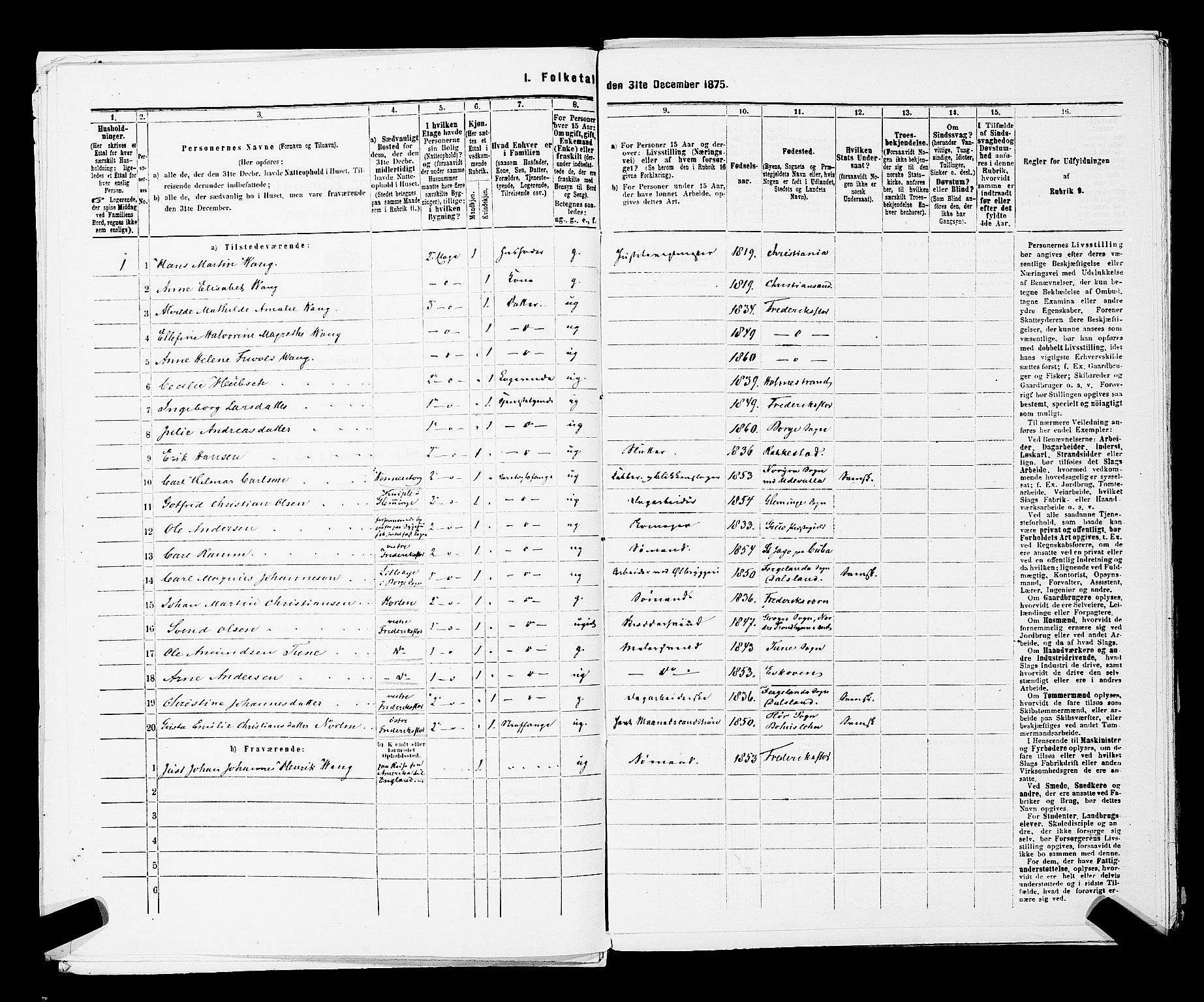 RA, 1875 census for 0103B Fredrikstad/Fredrikstad, 1875, p. 110
