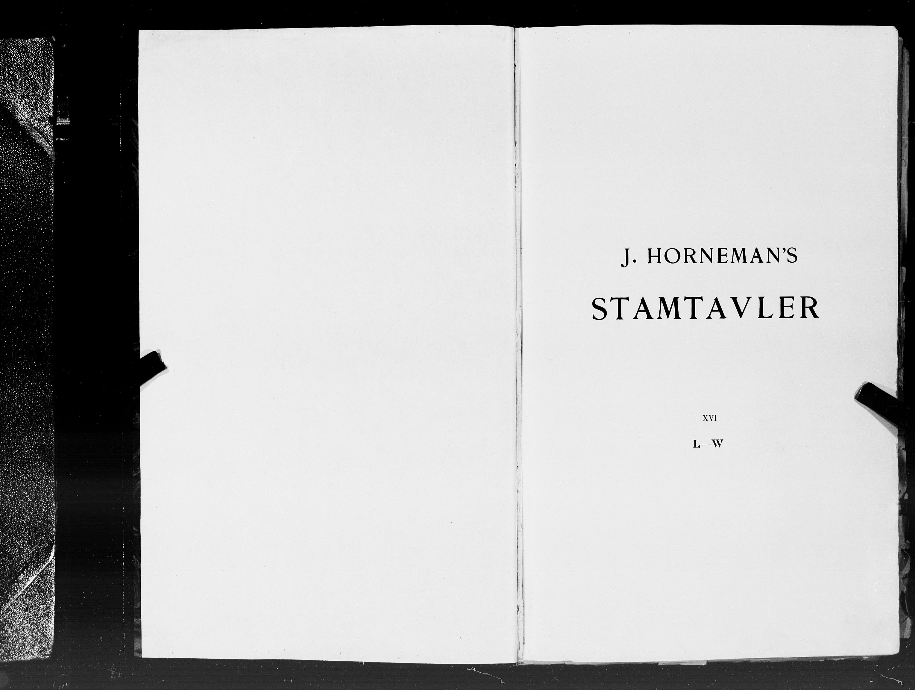 Hornemans samlinger, SAT/PA-X/A/L0016: L - W, 1600-1886
