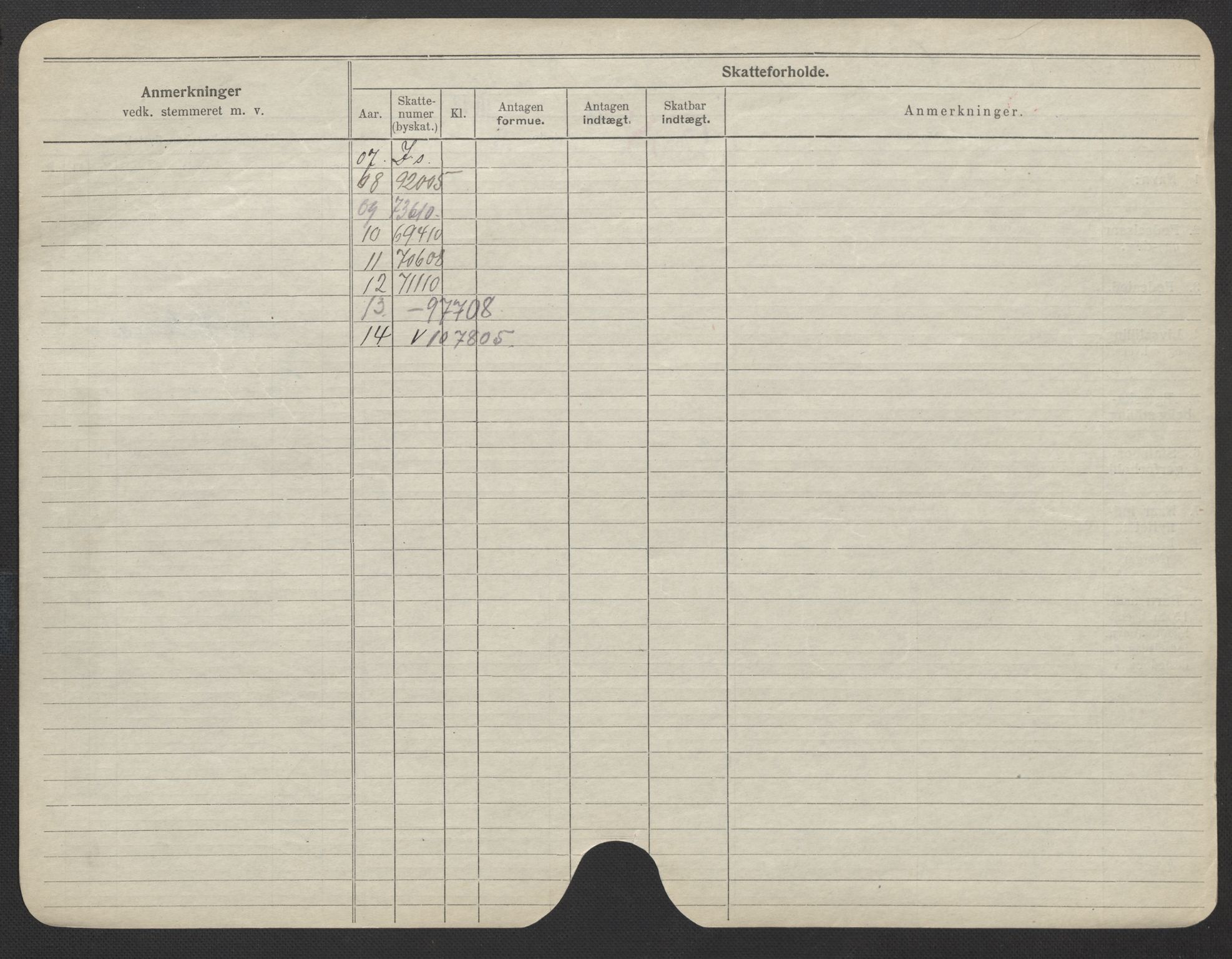 Oslo folkeregister, Registerkort, SAO/A-11715/F/Fa/Fac/L0022: Kvinner, 1906-1914, p. 227b