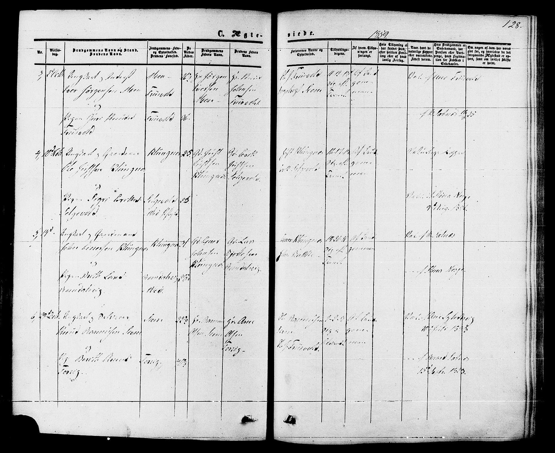 Ministerialprotokoller, klokkerbøker og fødselsregistre - Møre og Romsdal, AV/SAT-A-1454/542/L0552: Parish register (official) no. 542A02, 1854-1884, p. 128