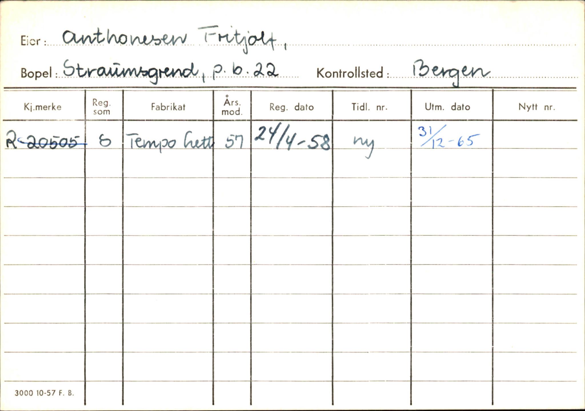 Statens vegvesen, Hordaland vegkontor, AV/SAB-A-5201/2/Ha/L0002: R-eierkort A, 1920-1971, p. 534