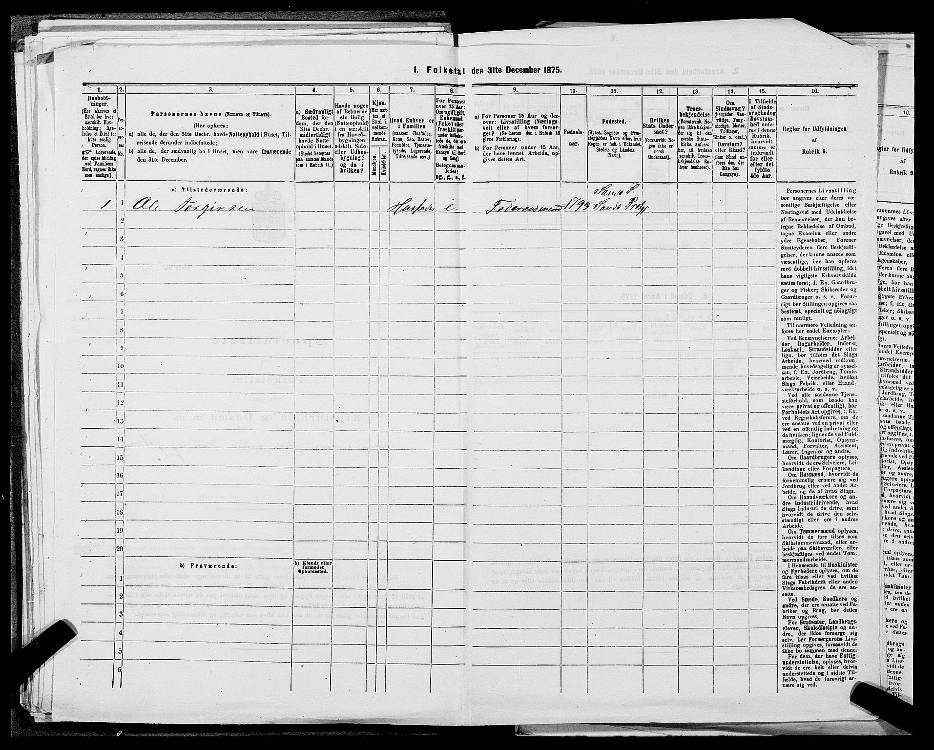 SAST, 1875 census for 1136P Sand, 1875, p. 137