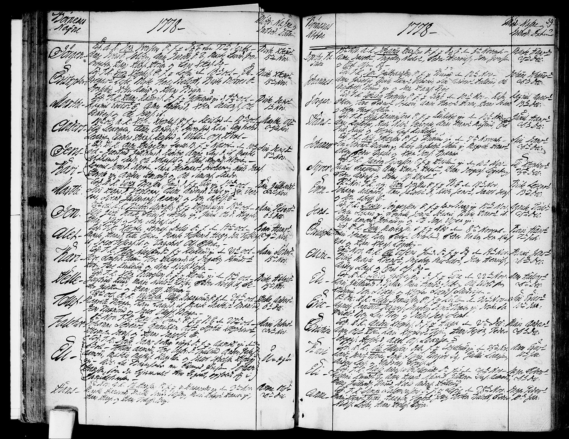 Asker prestekontor Kirkebøker, SAO/A-10256a/F/Fa/L0003: Parish register (official) no. I 3, 1767-1807, p. 59