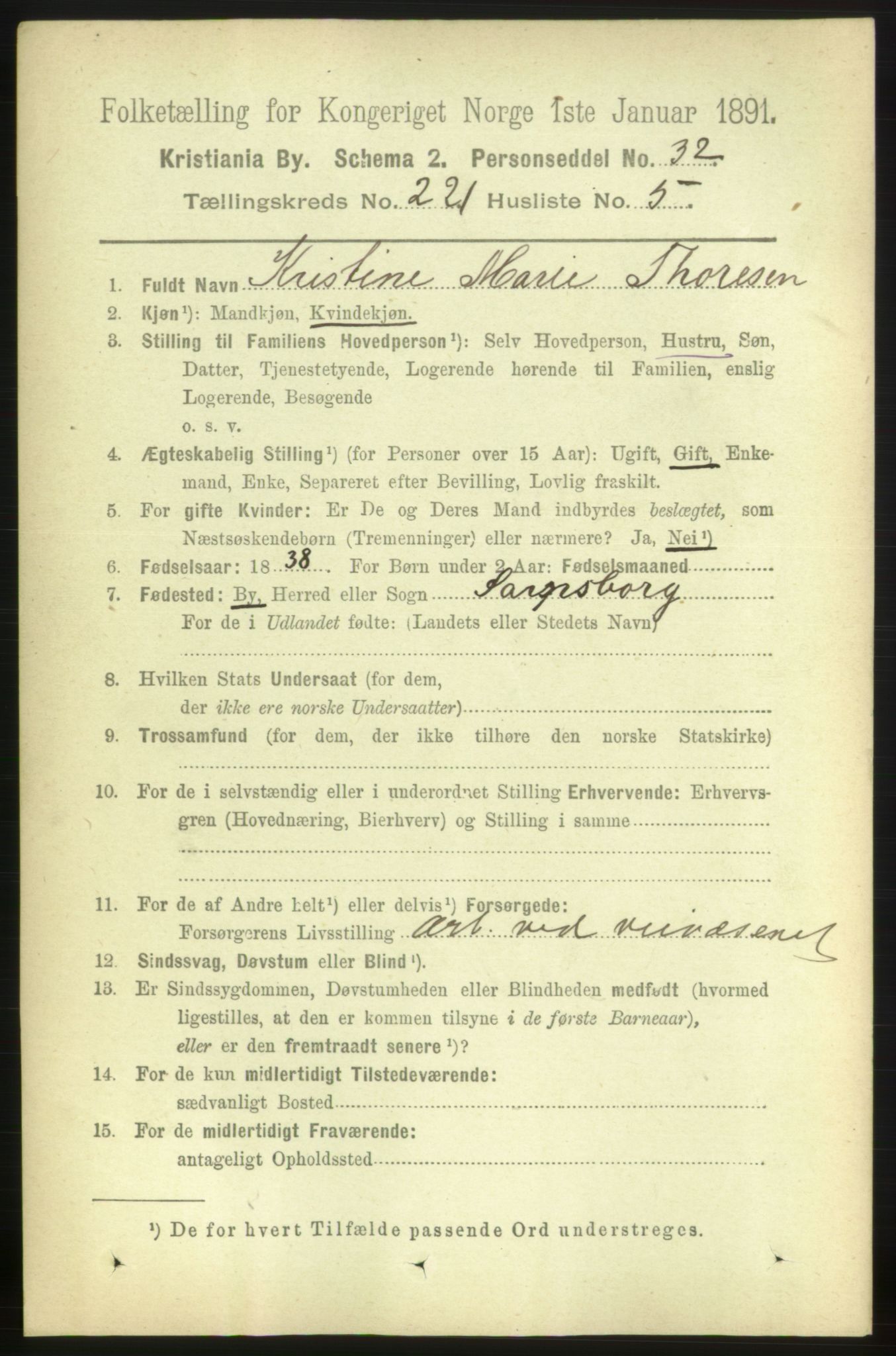 RA, 1891 census for 0301 Kristiania, 1891, p. 132150