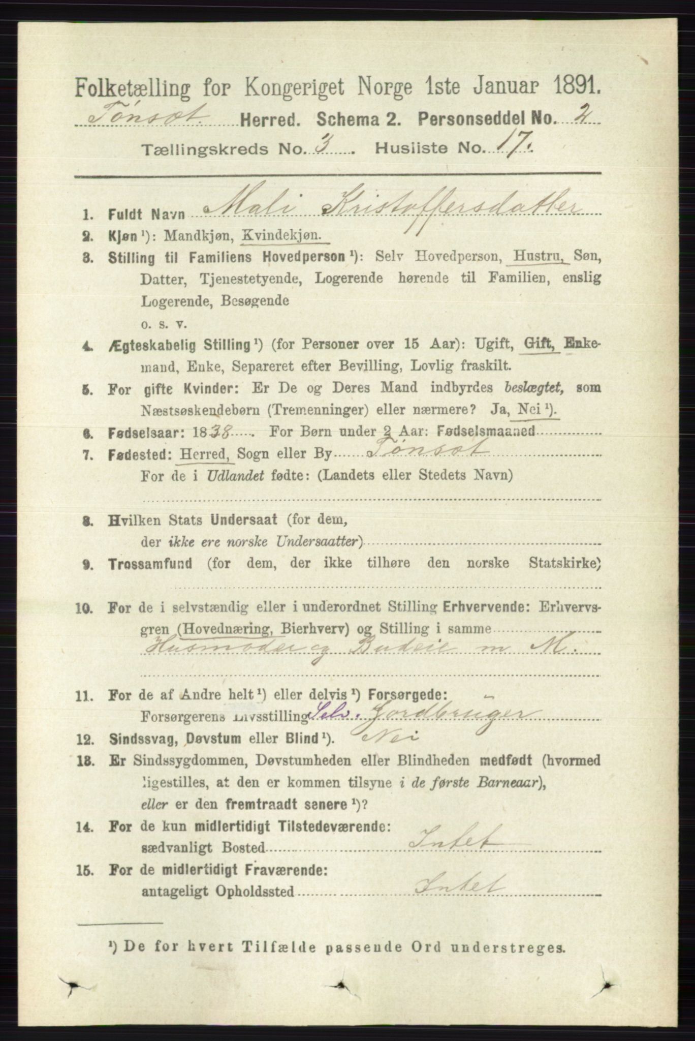 RA, 1891 census for 0437 Tynset, 1891, p. 646