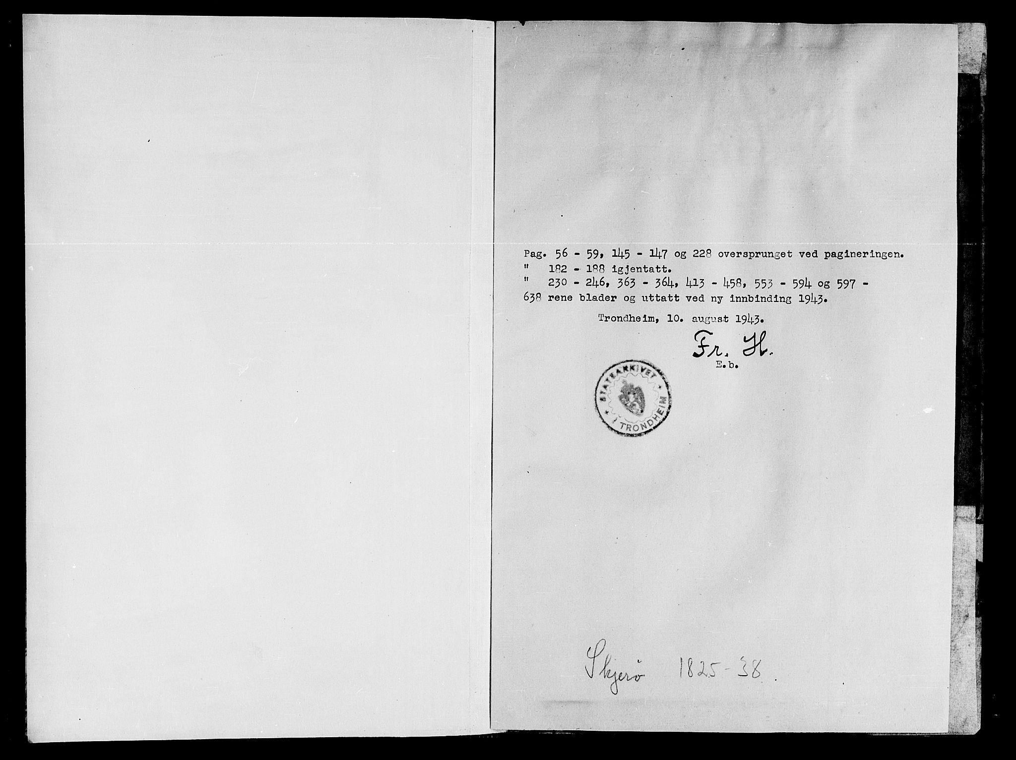Skjervøy sokneprestkontor, AV/SATØ-S-1300/H/Ha/Hab/L0001klokker: Parish register (copy) no. 1, 1825-1838