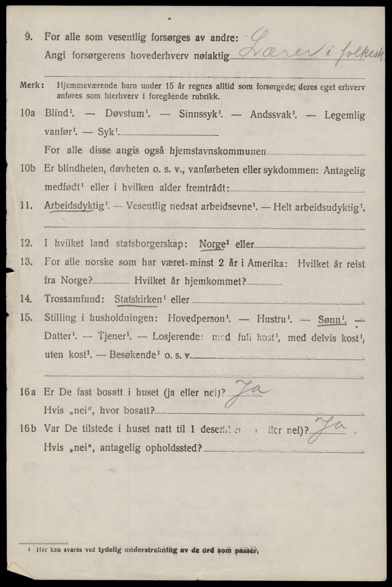 SAST, 1920 census for Skåre, 1920, p. 5729