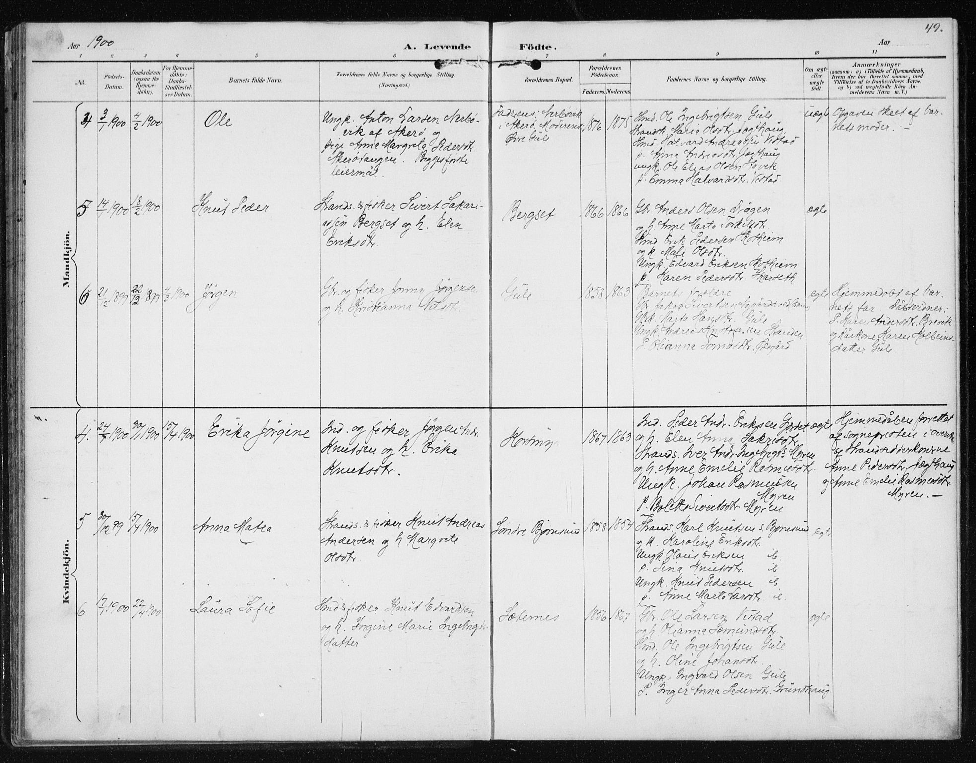 Ministerialprotokoller, klokkerbøker og fødselsregistre - Møre og Romsdal, AV/SAT-A-1454/566/L0773: Parish register (copy) no. 566C02, 1892-1909, p. 49