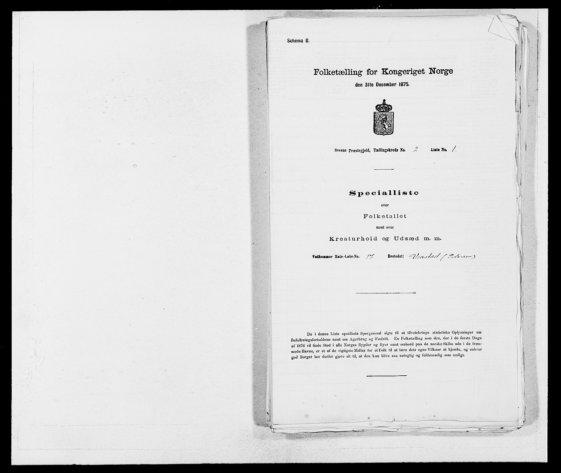 SAB, 1875 census for 1216P Sveio, 1875, p. 130