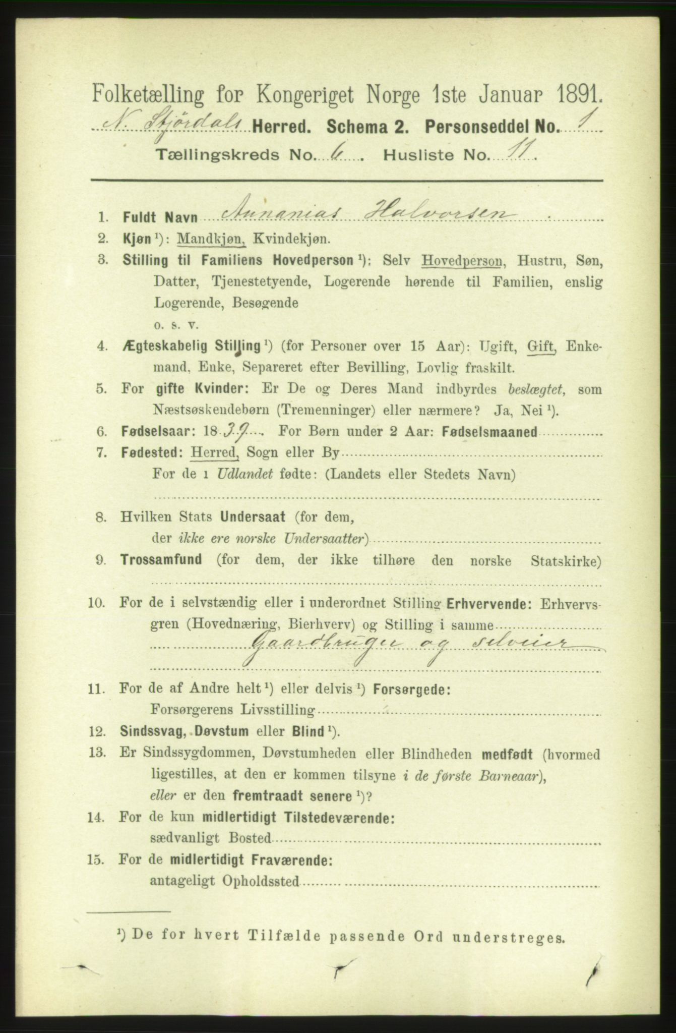 RA, 1891 census for 1714 Nedre Stjørdal, 1891, p. 2637