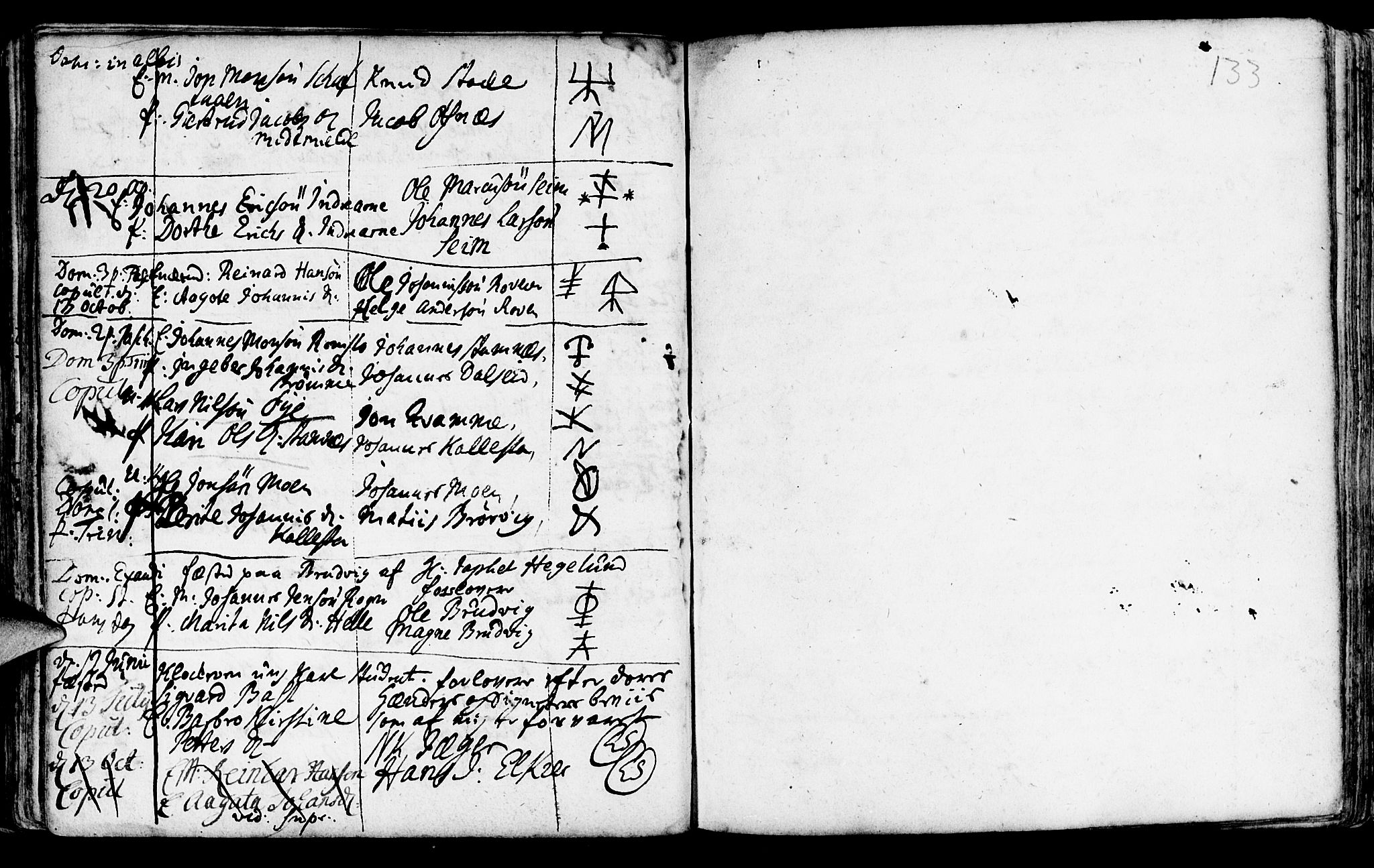 Haus sokneprestembete, AV/SAB-A-75601/H/Haa: Parish register (official) no. A 5, 1733-1747, p. 133