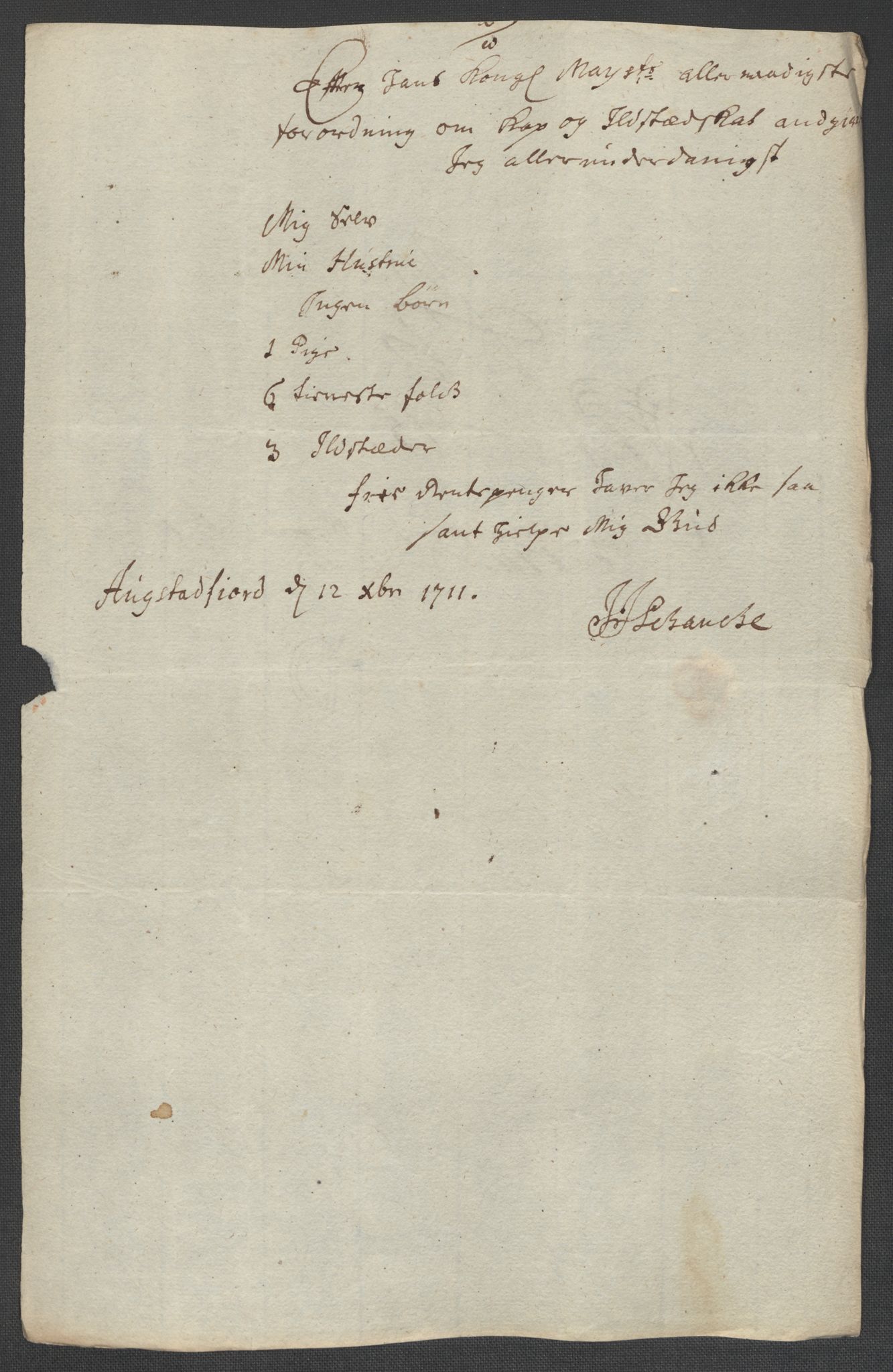 Rentekammeret inntil 1814, Reviderte regnskaper, Fogderegnskap, AV/RA-EA-4092/R64/L4432: Fogderegnskap Namdal, 1711, p. 158