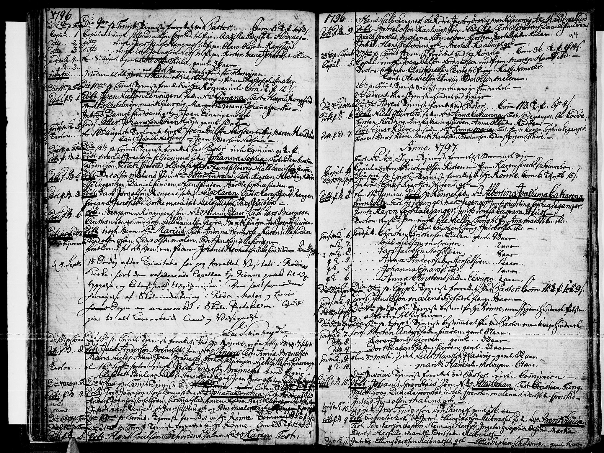 Ministerialprotokoller, klokkerbøker og fødselsregistre - Nordland, AV/SAT-A-1459/841/L0591: Parish register (official) no. 841A03 /1, 1777-1819, p. 93-94