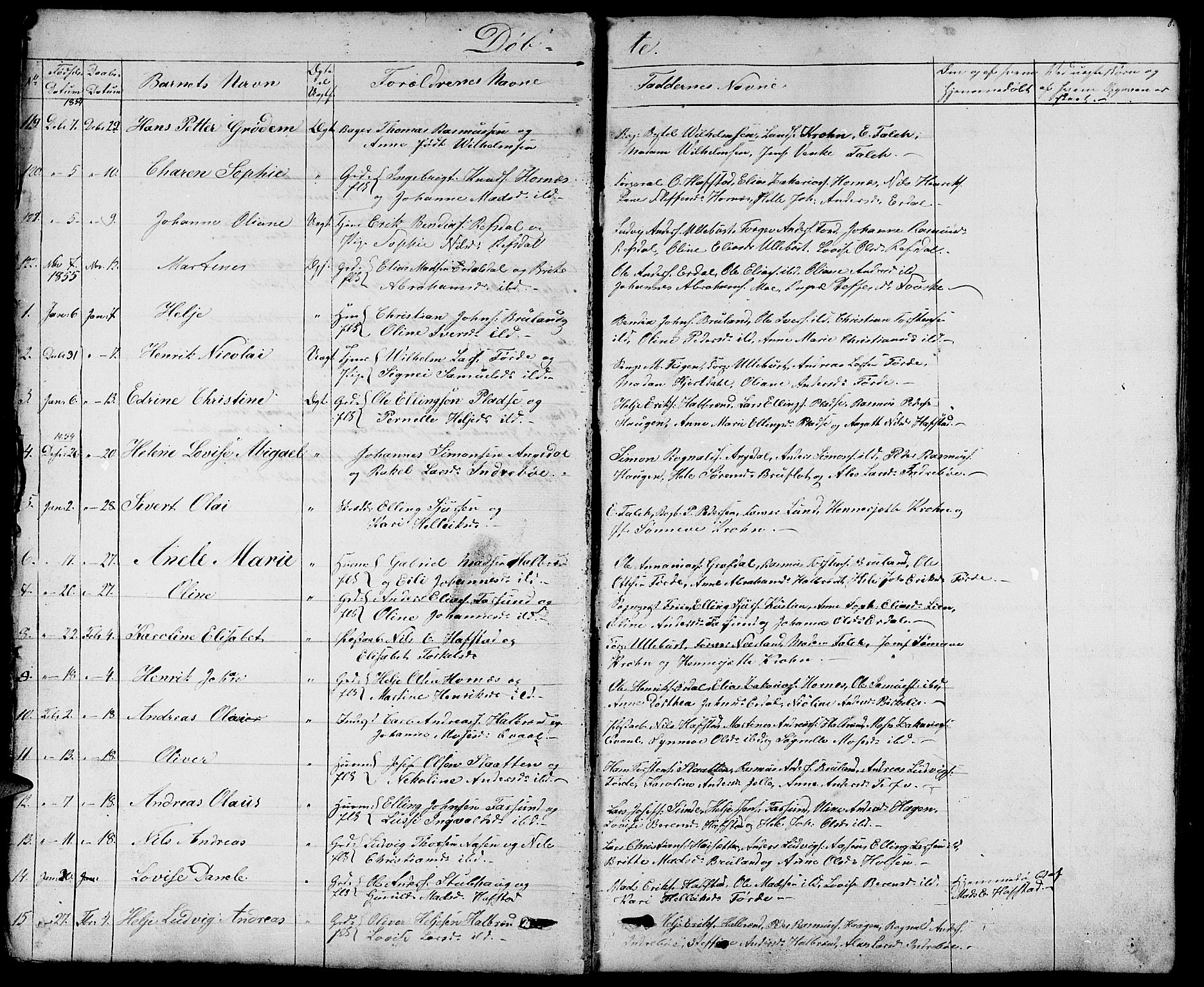 Førde sokneprestembete, SAB/A-79901/H/Hab/Haba/L0001: Parish register (copy) no. A 1, 1853-1880, p. 8